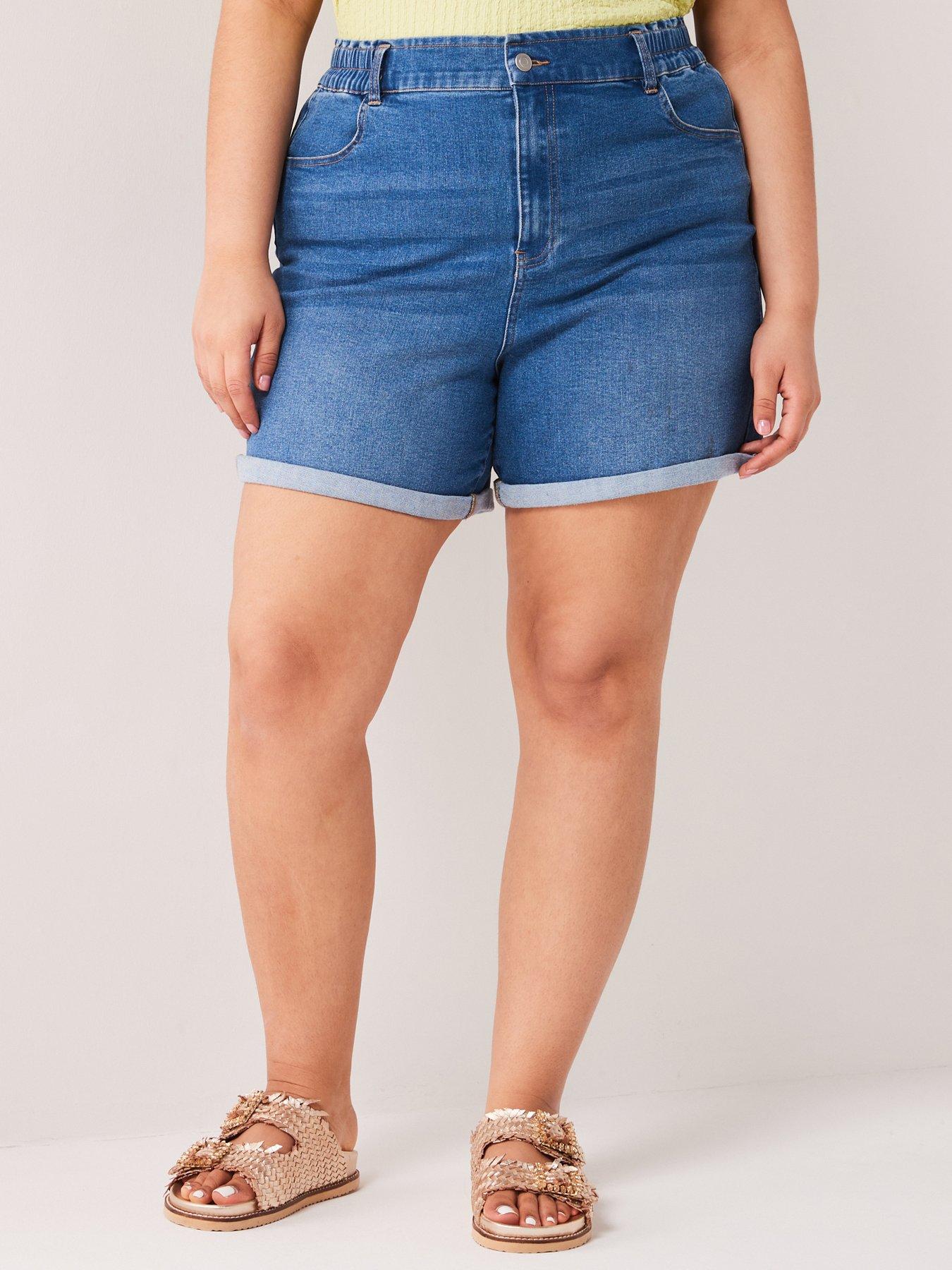 Denim shorts curve clearance