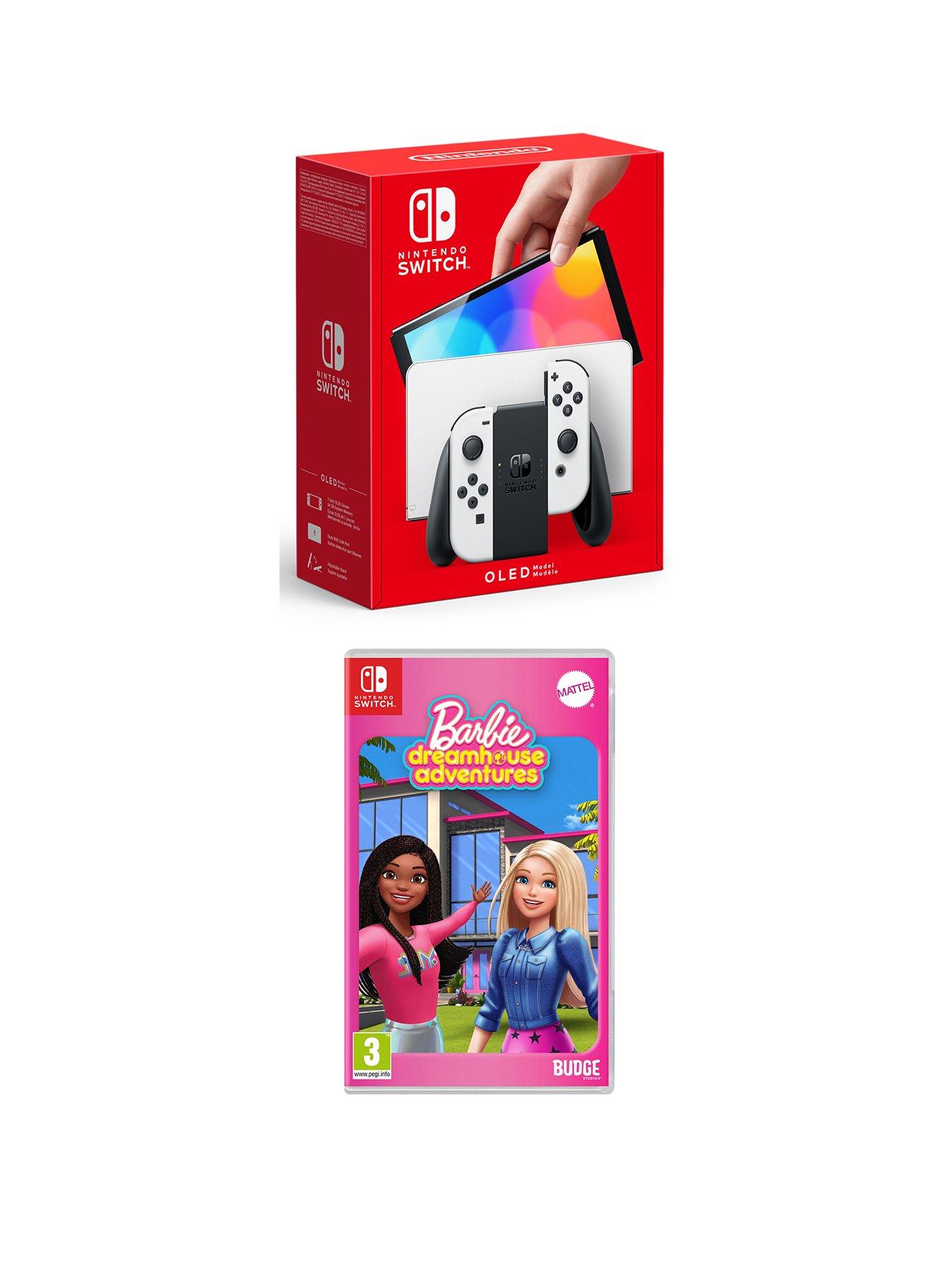 undefined Nintendo Switch OLED (White)  &  Barbie DreamHouse Adventures