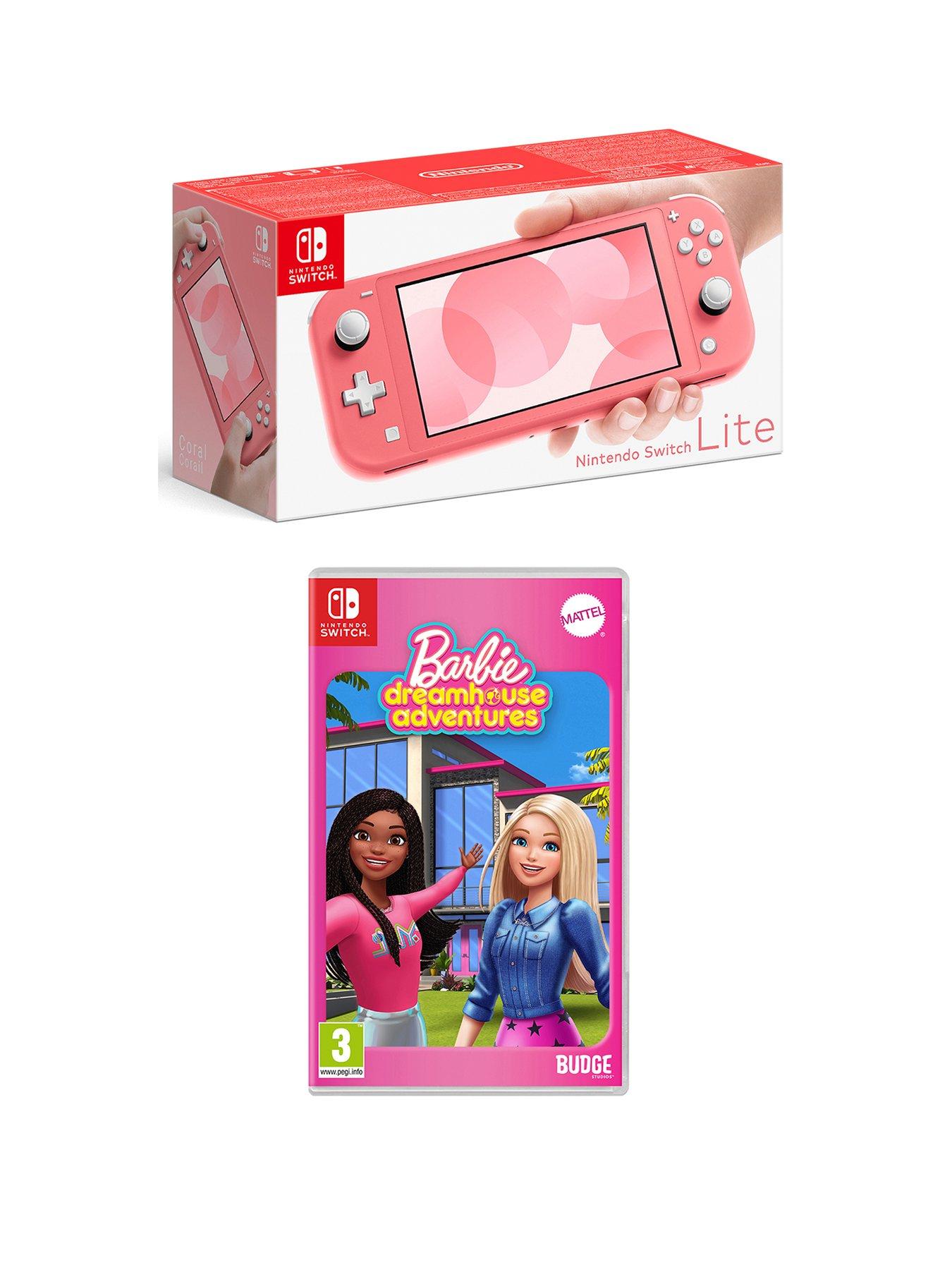 Nintendo Switch Lite Nintendo Switch Lite (Coral) u0026 Barbie DreamHouse  Adventures | Very Ireland