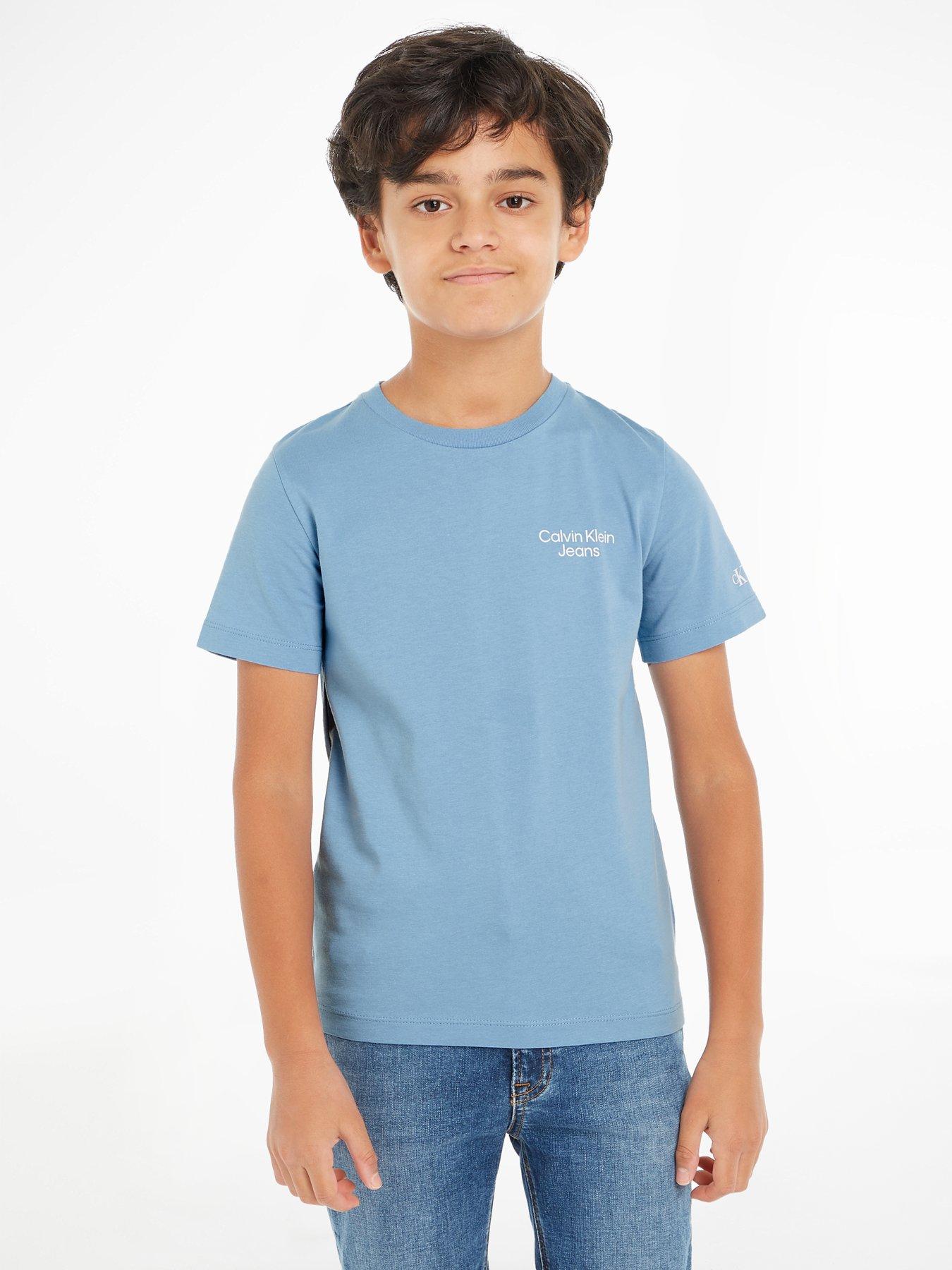 calvin-klein-jeans-boys-stack-logo-short-sleeve-t-shirt-dusk-bluestillFront