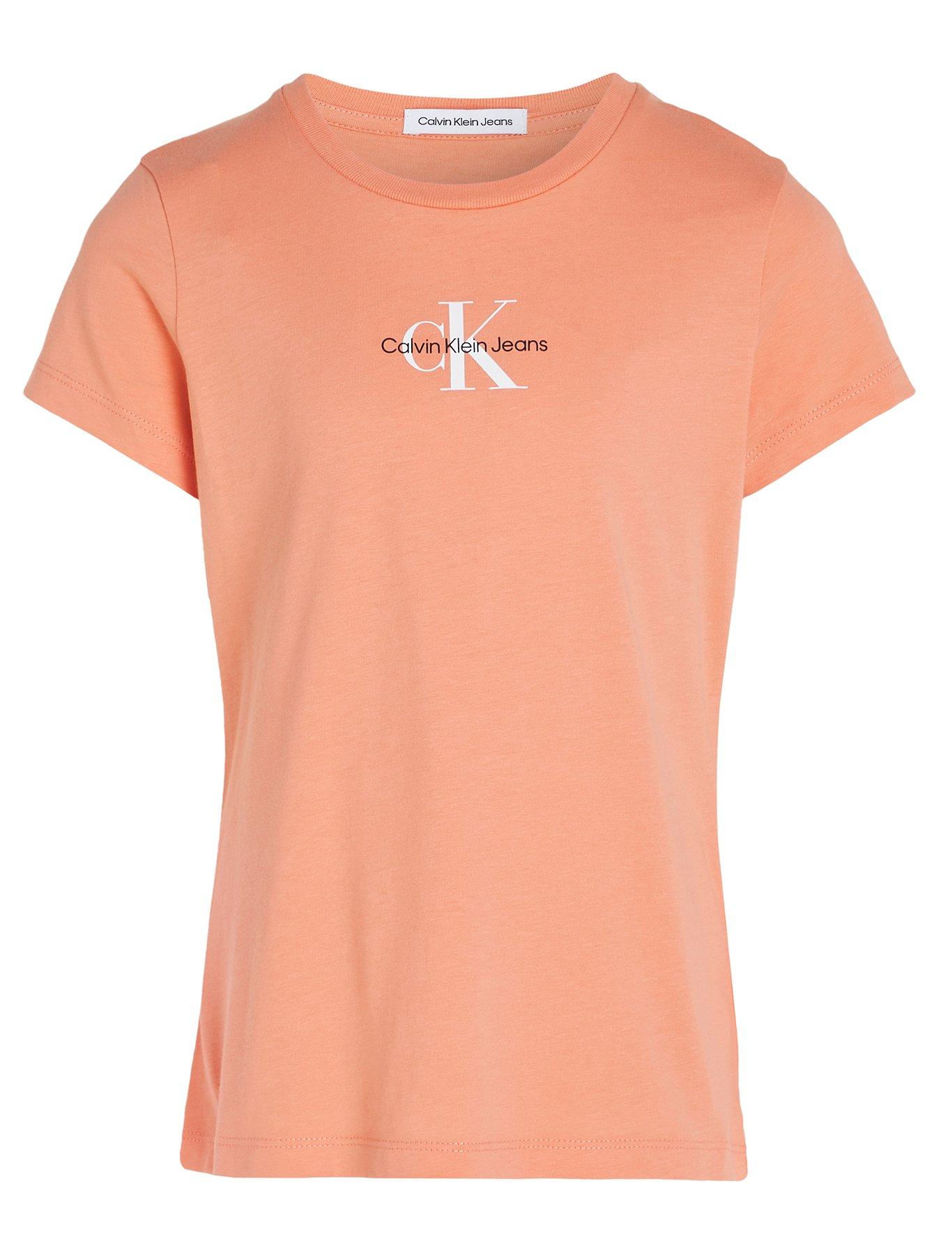 calvin-klein-jeans-girls-micro-monogram-short-sleeve-t-shirt-blooming-dahlia-light-orange