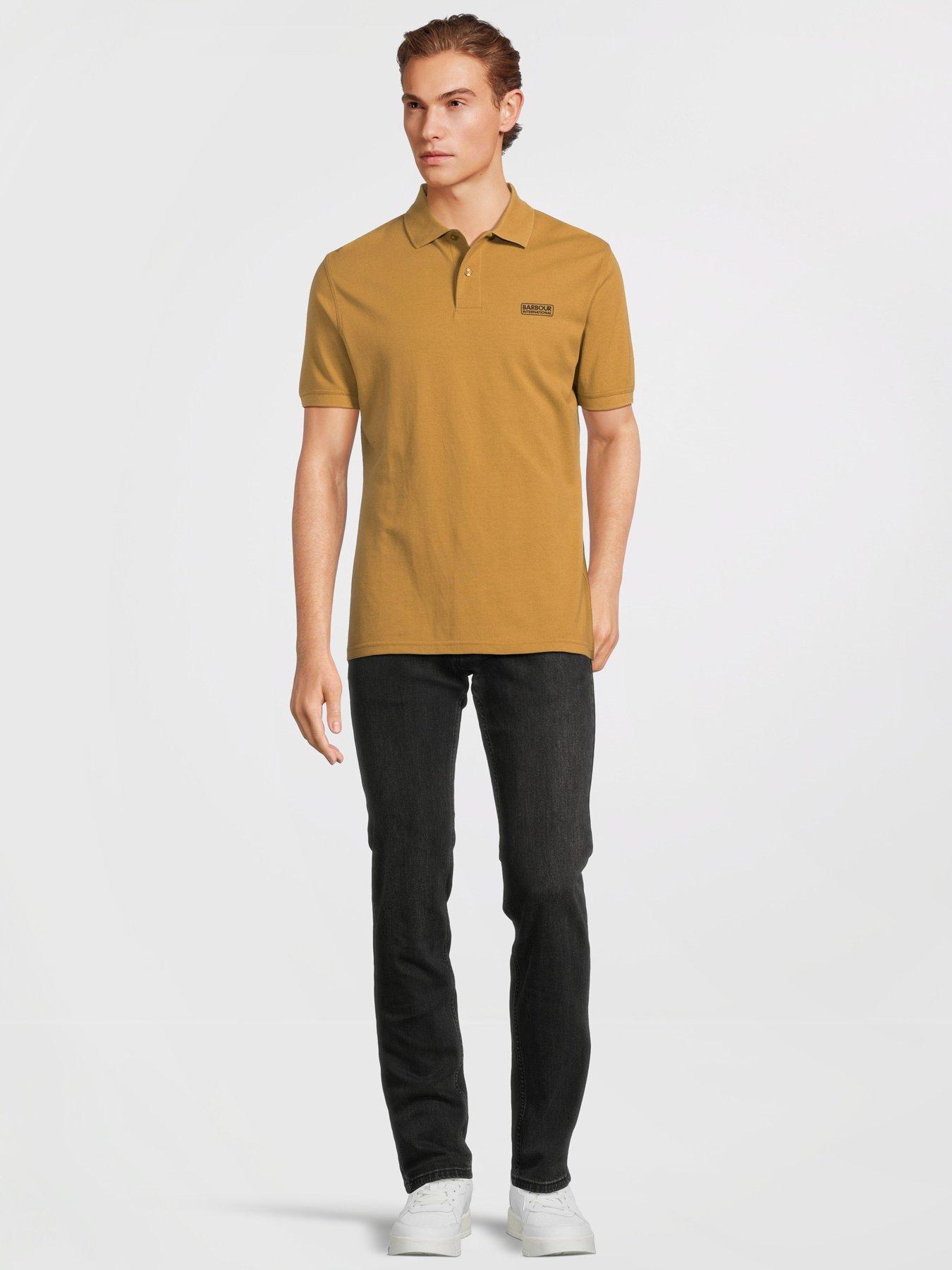 barbour-international-exclusive-essential-pique-tailored-polo-shirt-light-brownback