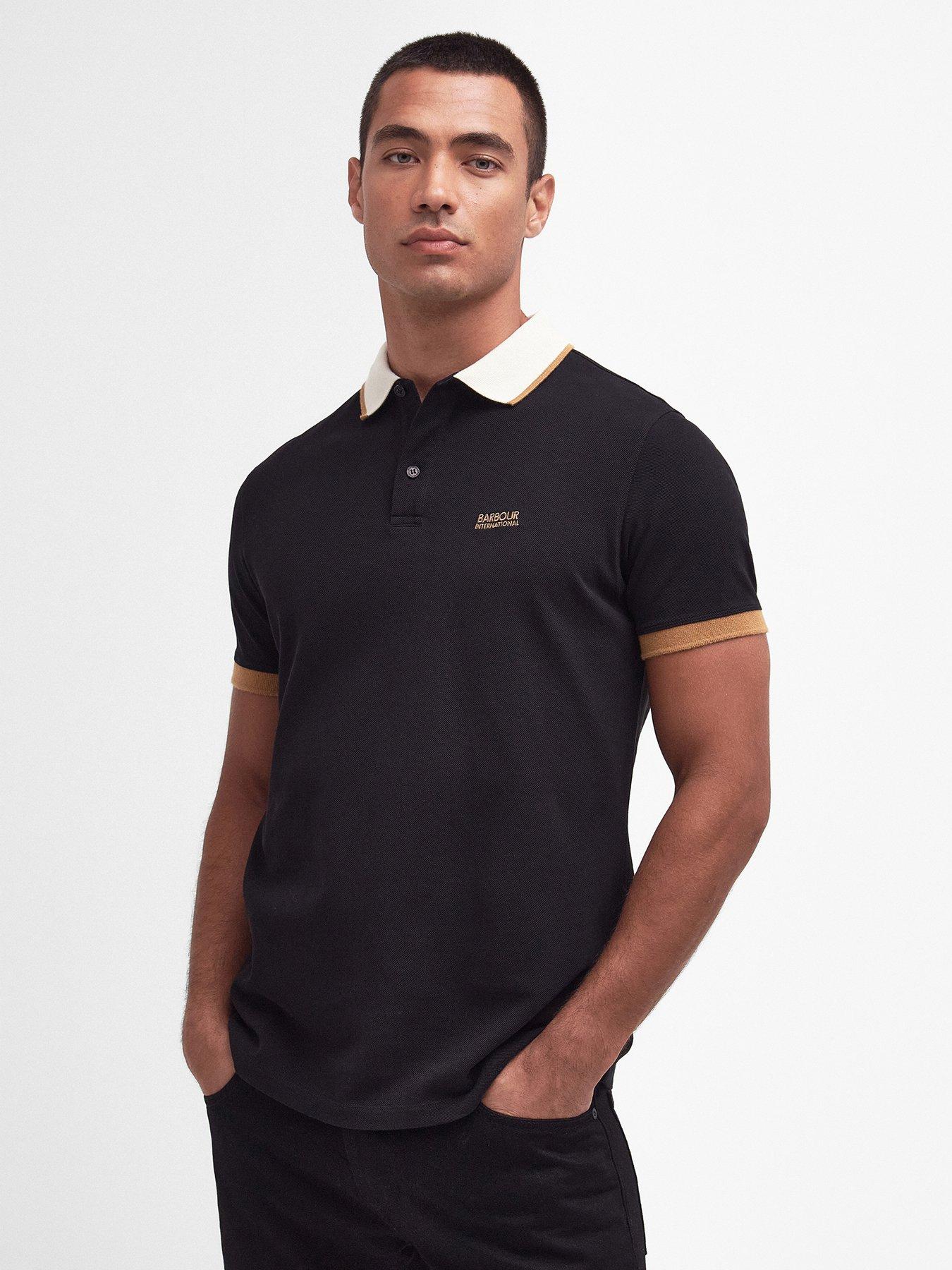 Barbour black cheap polo shirt