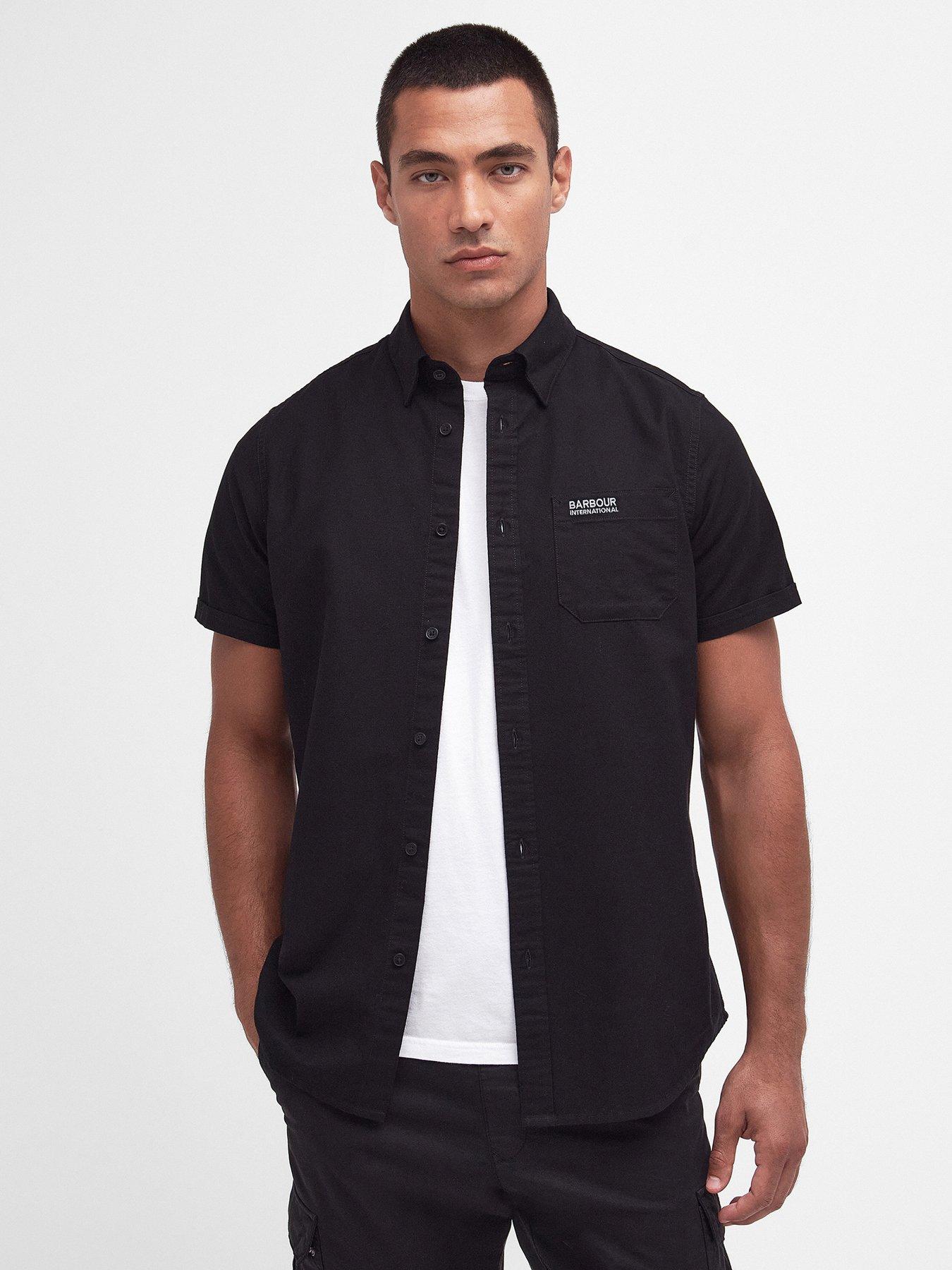 barbour-international-barbour-international-short-sleeve-tailored-oxford-shirt-black