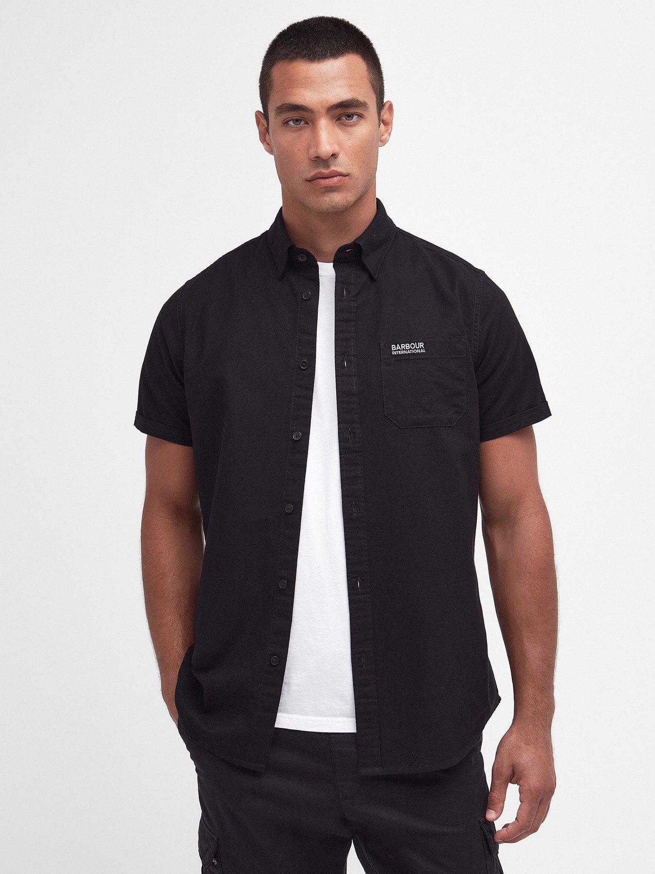 undefined Barbour International Short Sleeve Tailored Oxford Shirt - Black