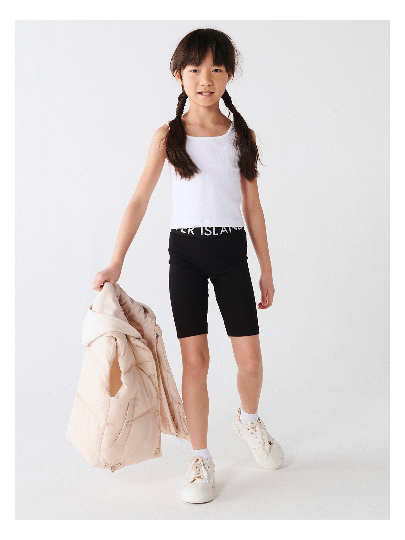 river-island-girls-elasticated-cycling-shorts-black