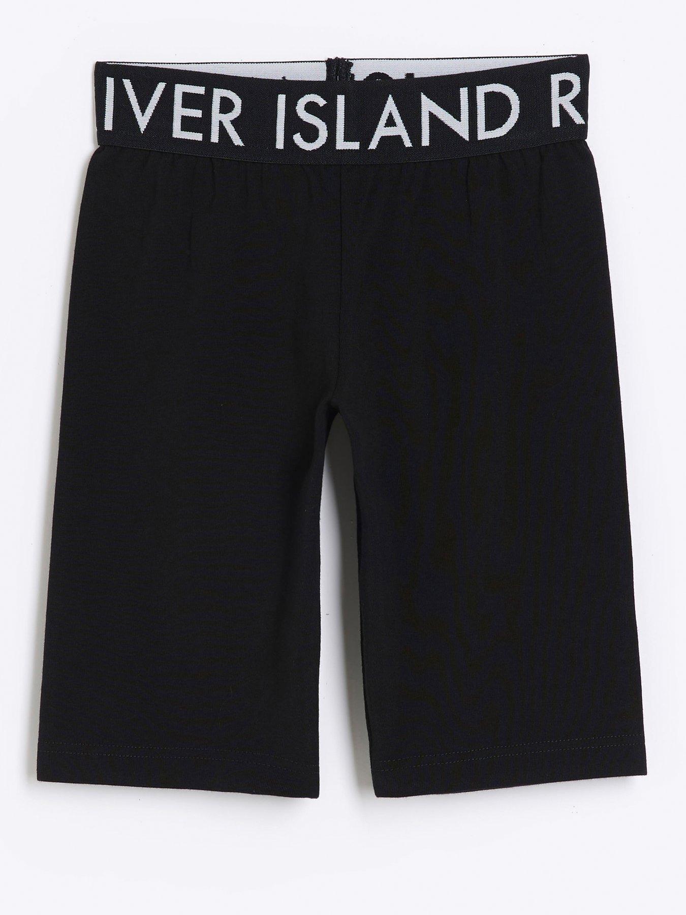 river-island-girlsnbspelasticated-cycle-shorts-blackstillFront