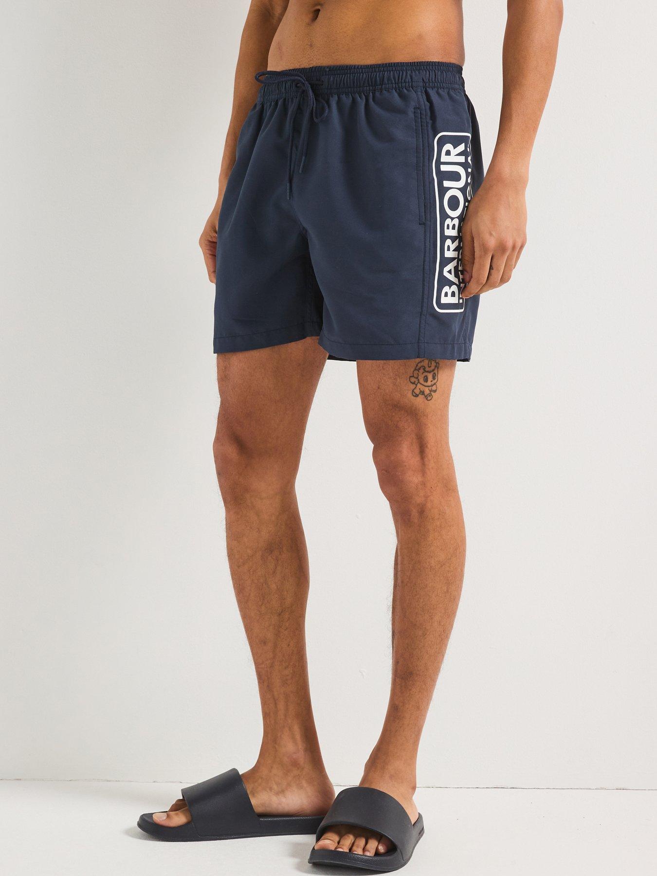 undefined Barbour International Large Logo Swim Shorts - Navy