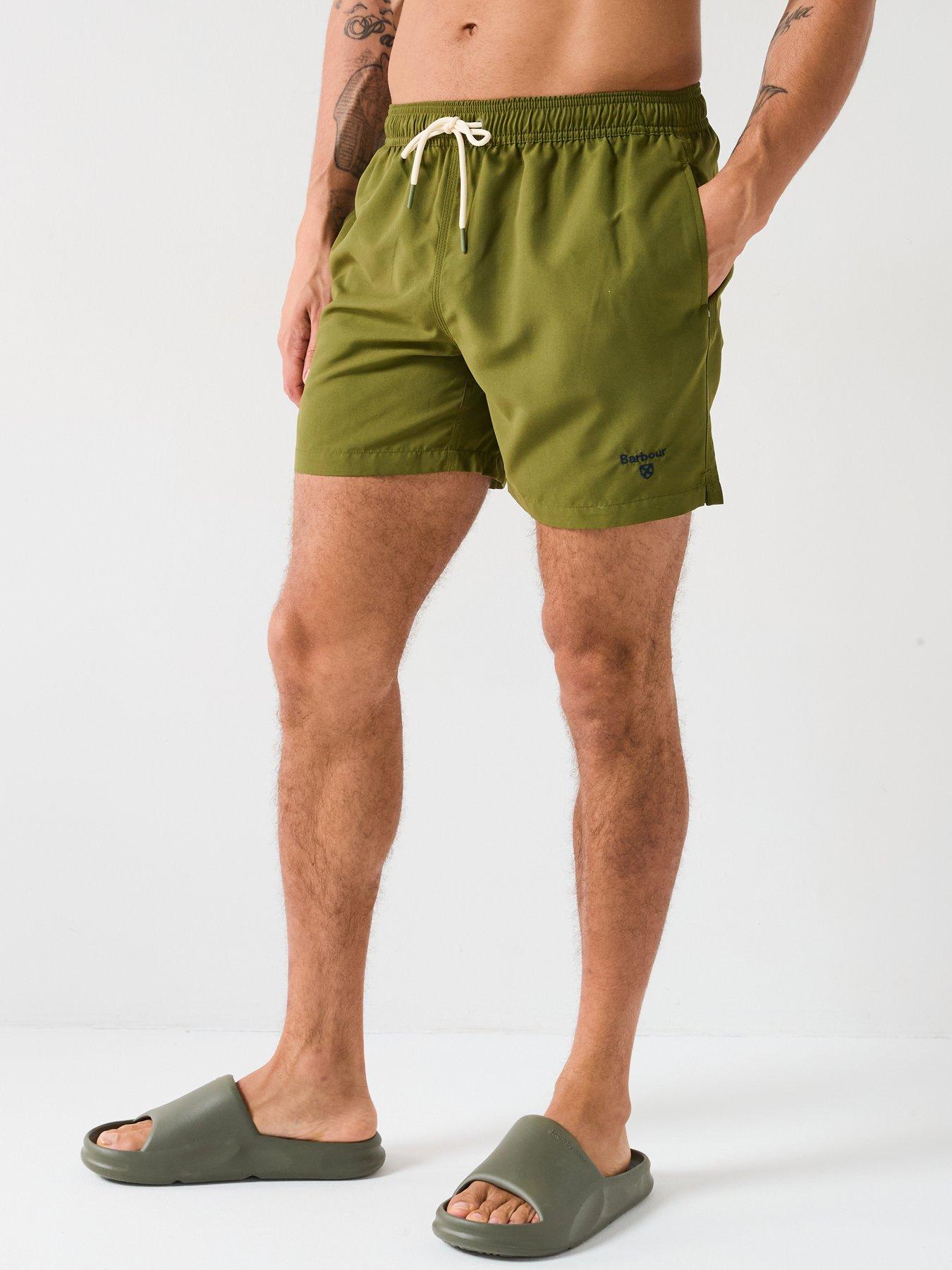 Barbour Barbour Staple Small Logo 5" Swim Shorts - Green