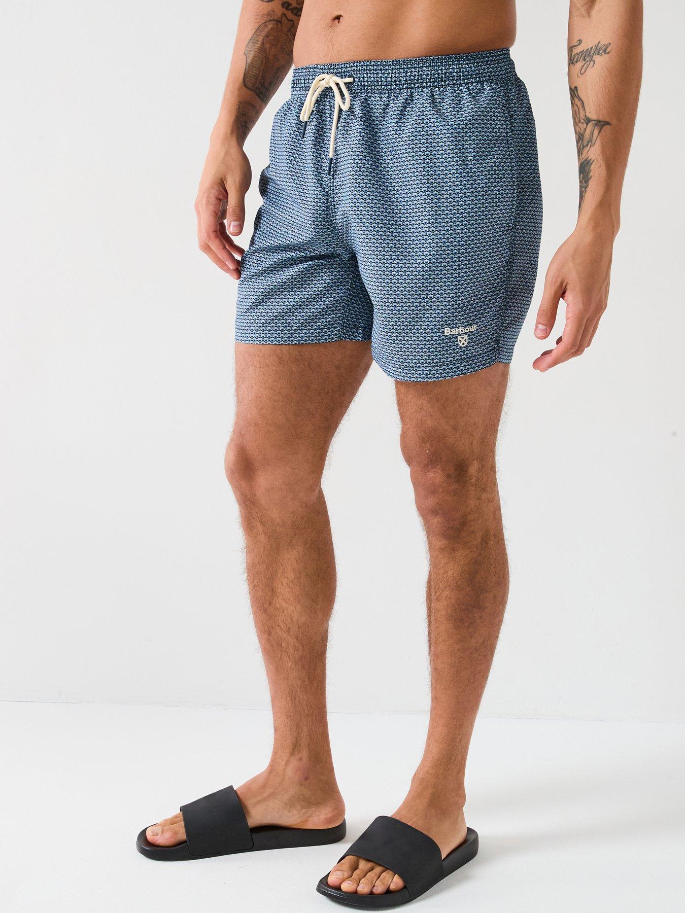 undefined Barbour Shell Print Swim Shorts - Navy