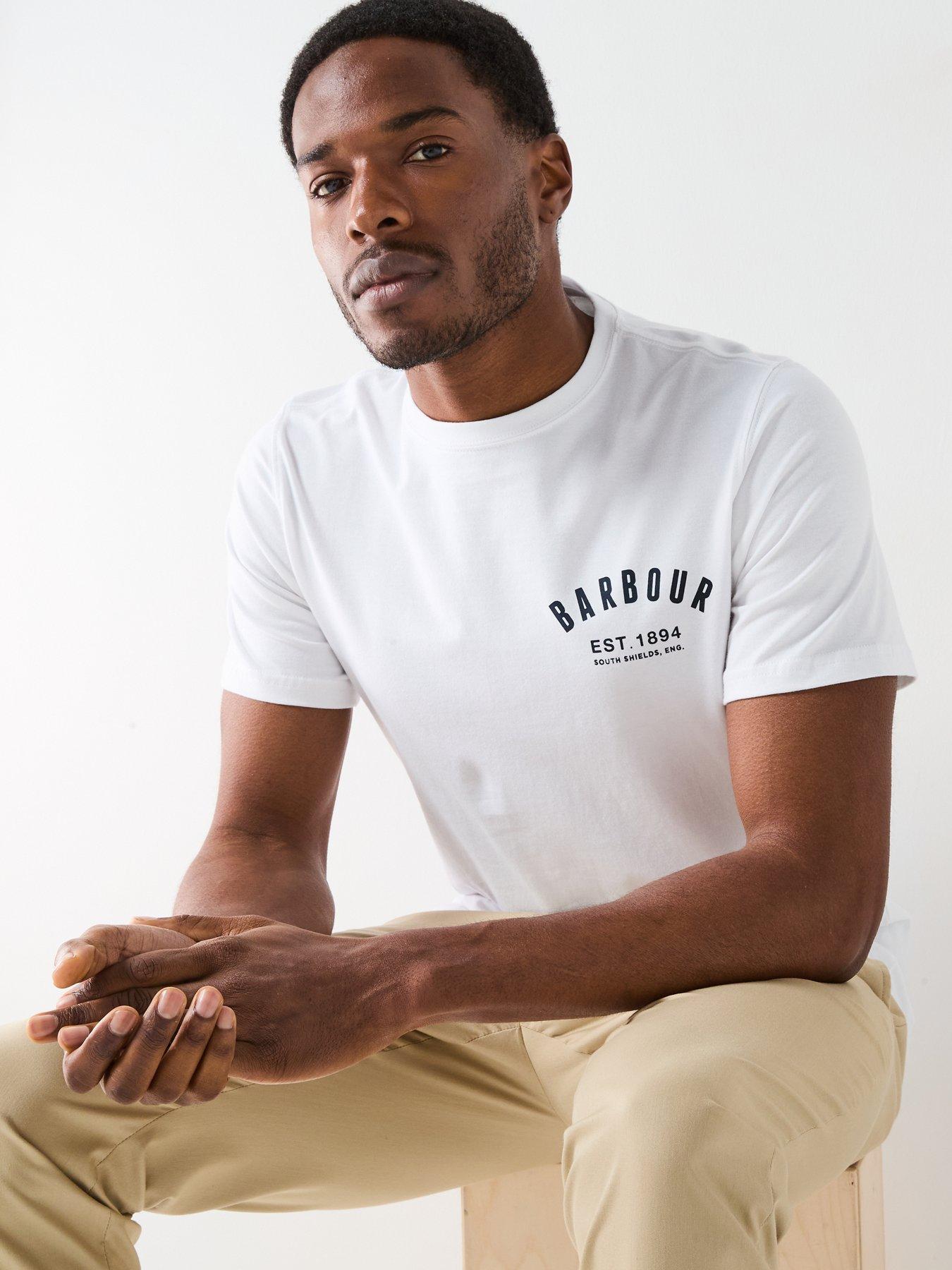 Image 6 of 6 of Barbour Barbour Short Sleeve Preppy Chest Logo T-Shirt - White