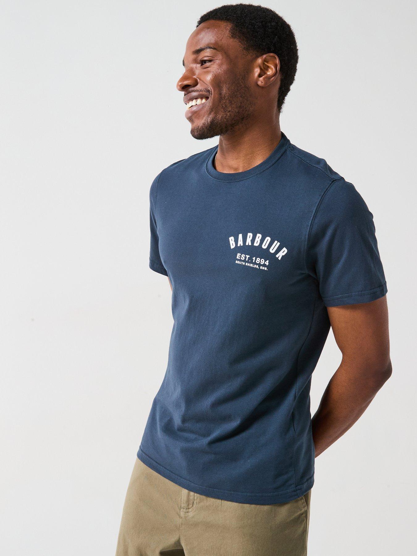 undefined Barbour Short Sleeve Preppy Chest Logo T-Shirt - Navy