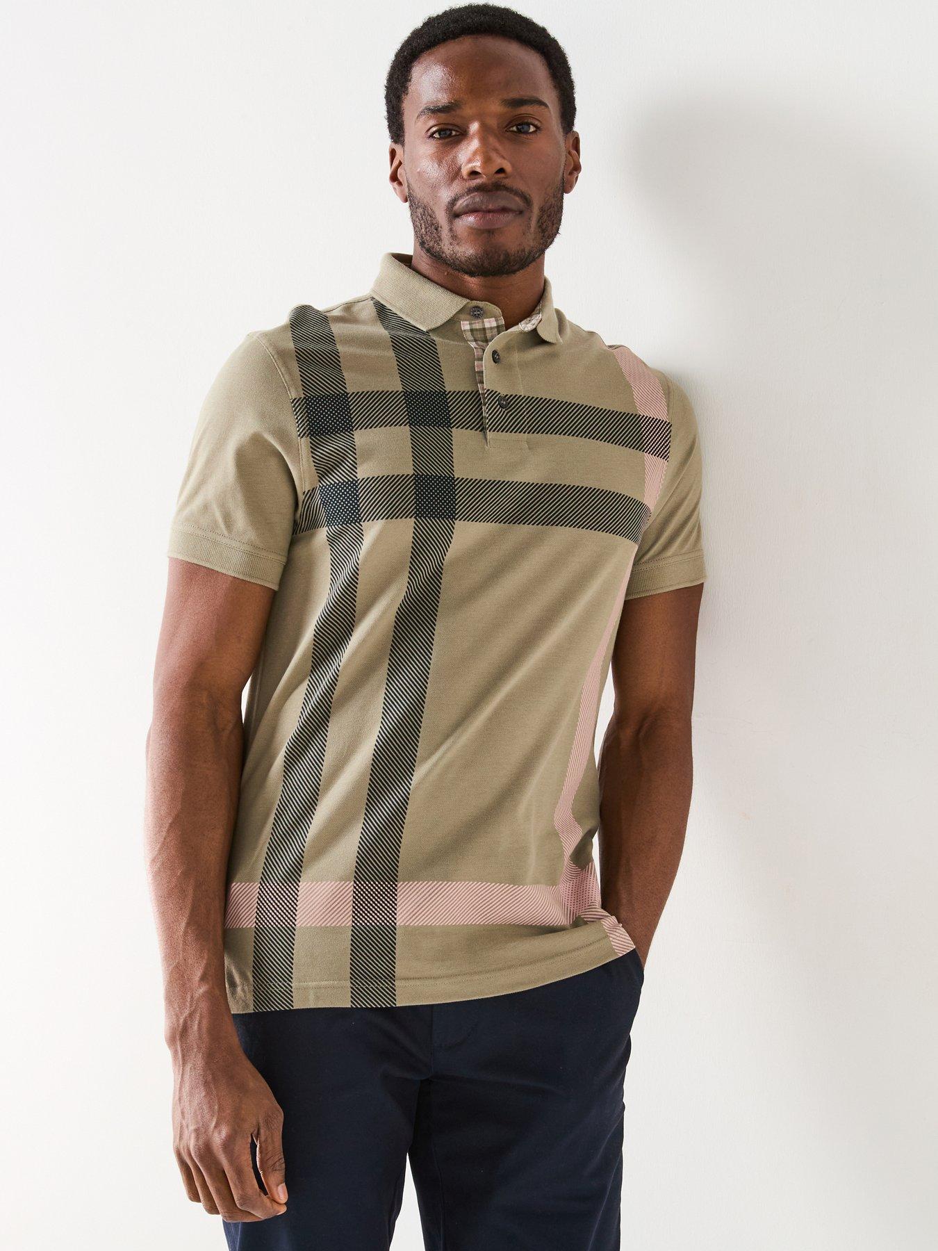 barbour-blaine-large-check-tailored-fit-polo-shirt-green