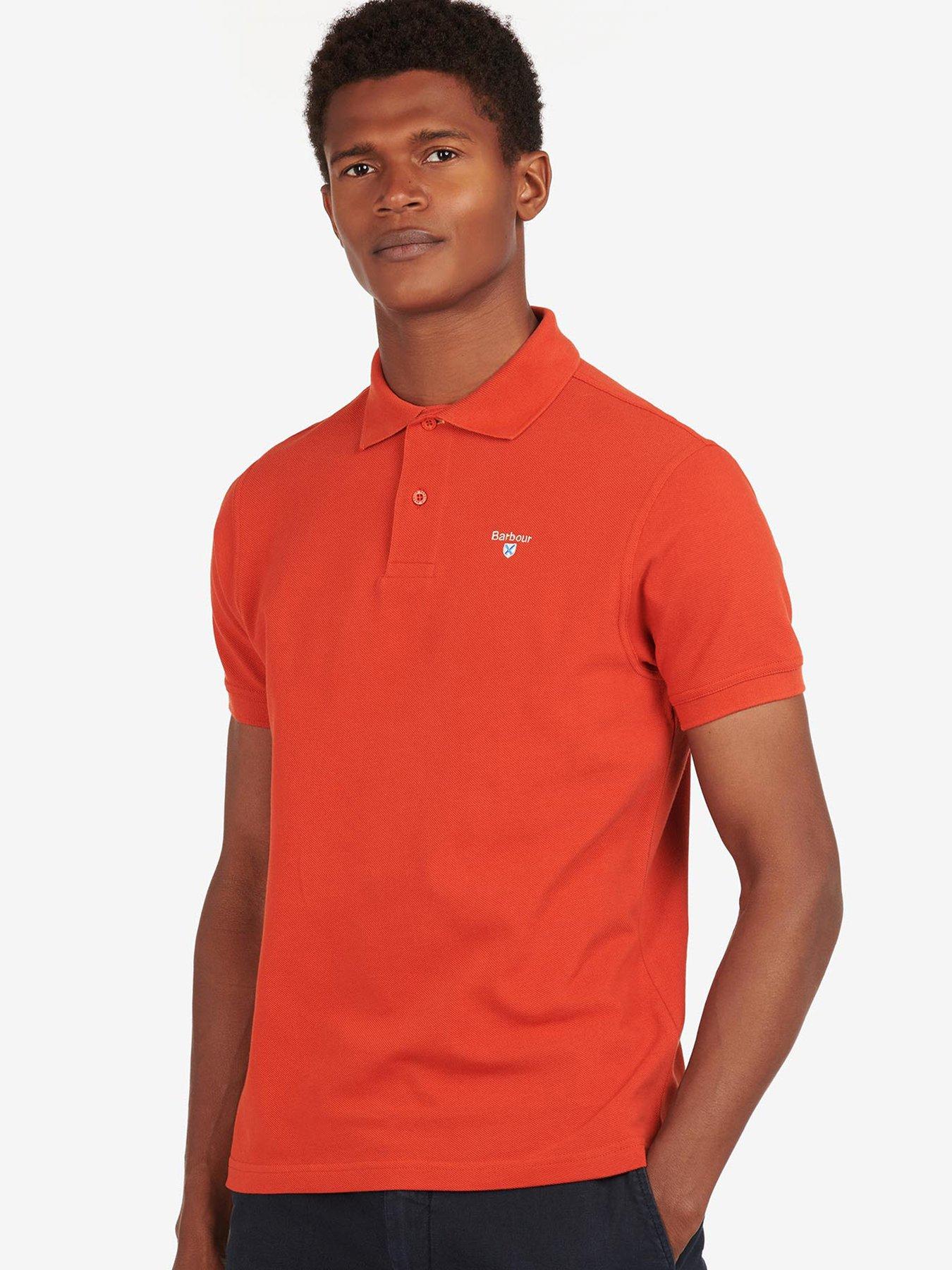 Barbour polo mens shop Orange