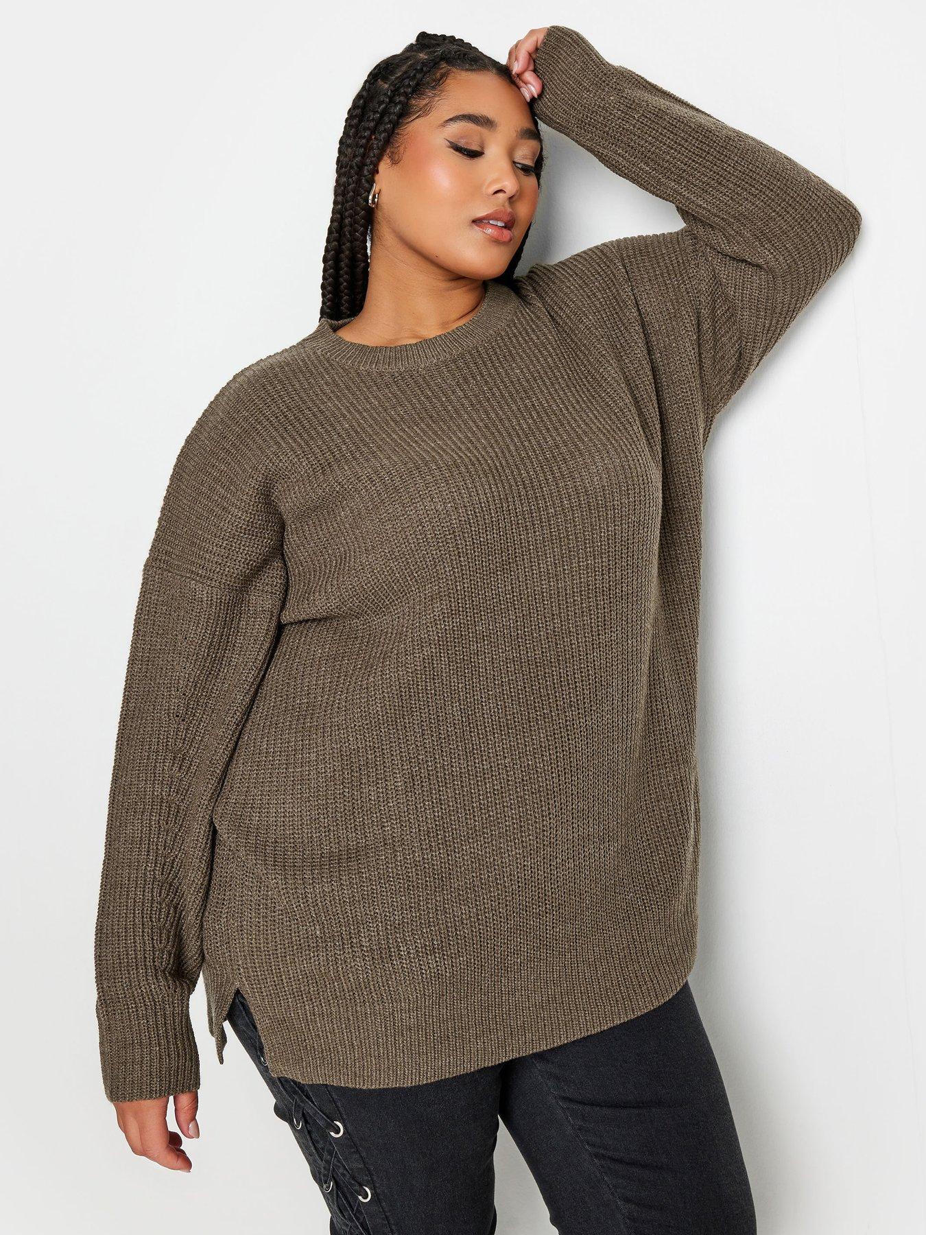 yours-ribbed-drop-shoulder-solid-mocha