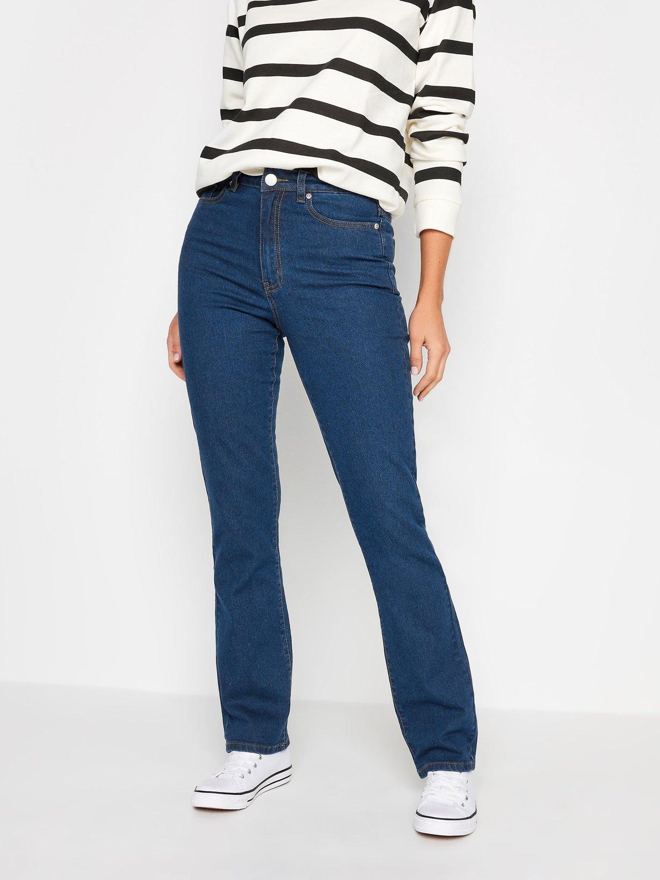 Long Tall Sally Mid Wash Straight Leg - Blue