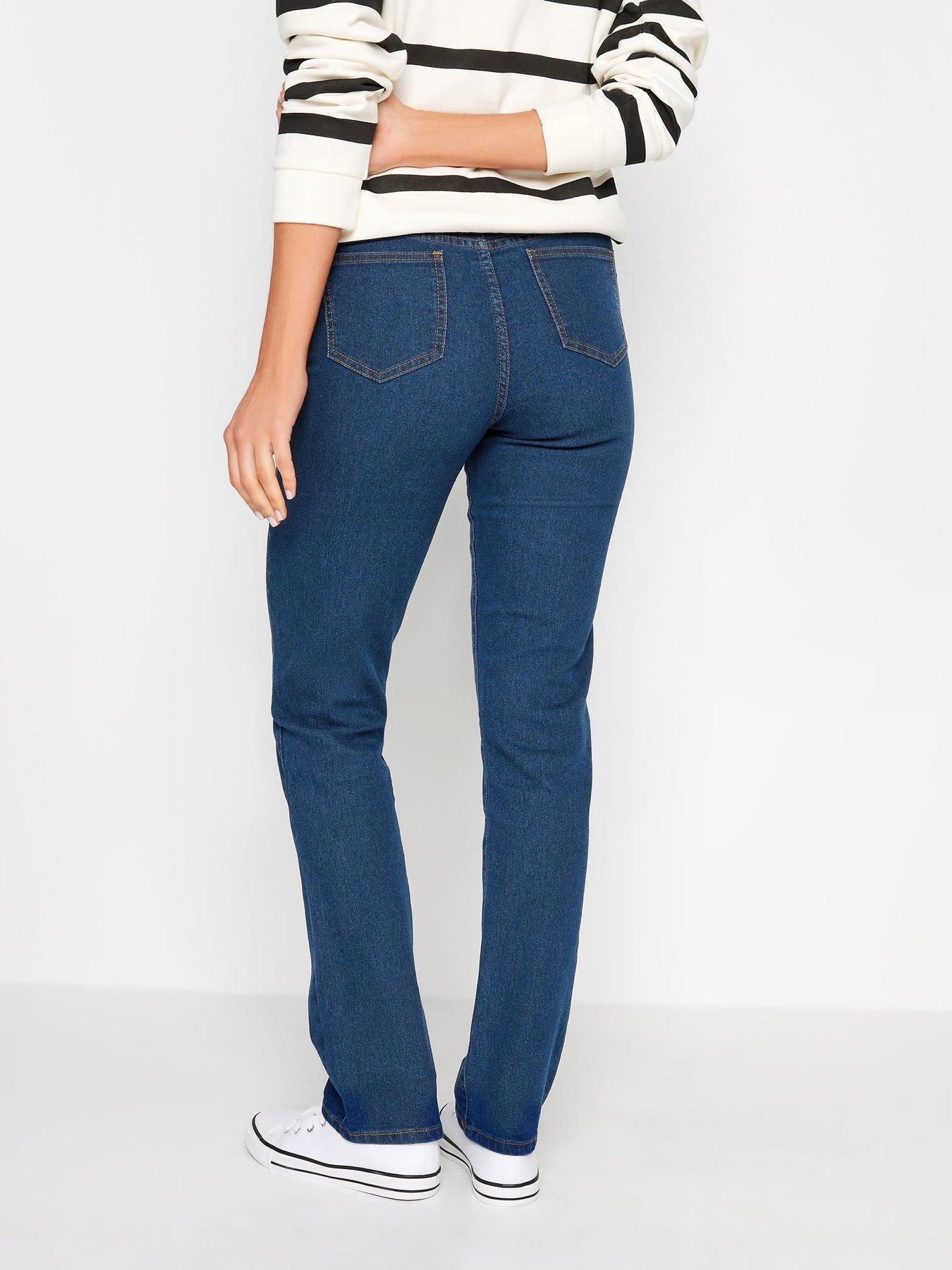 Image 2 of 4 of Long Tall Sally Mid Wash Straight Leg - Blue