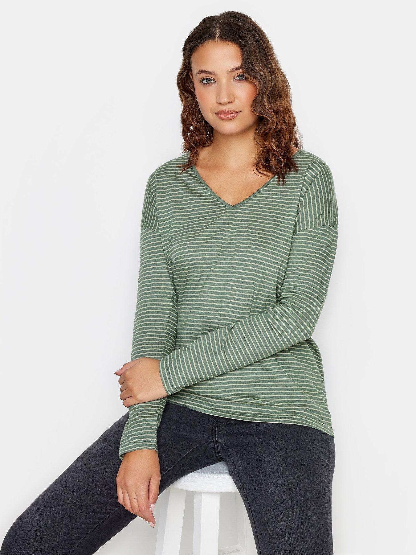 long-tall-sally-green-sage-stripe-ls-v-neckfront