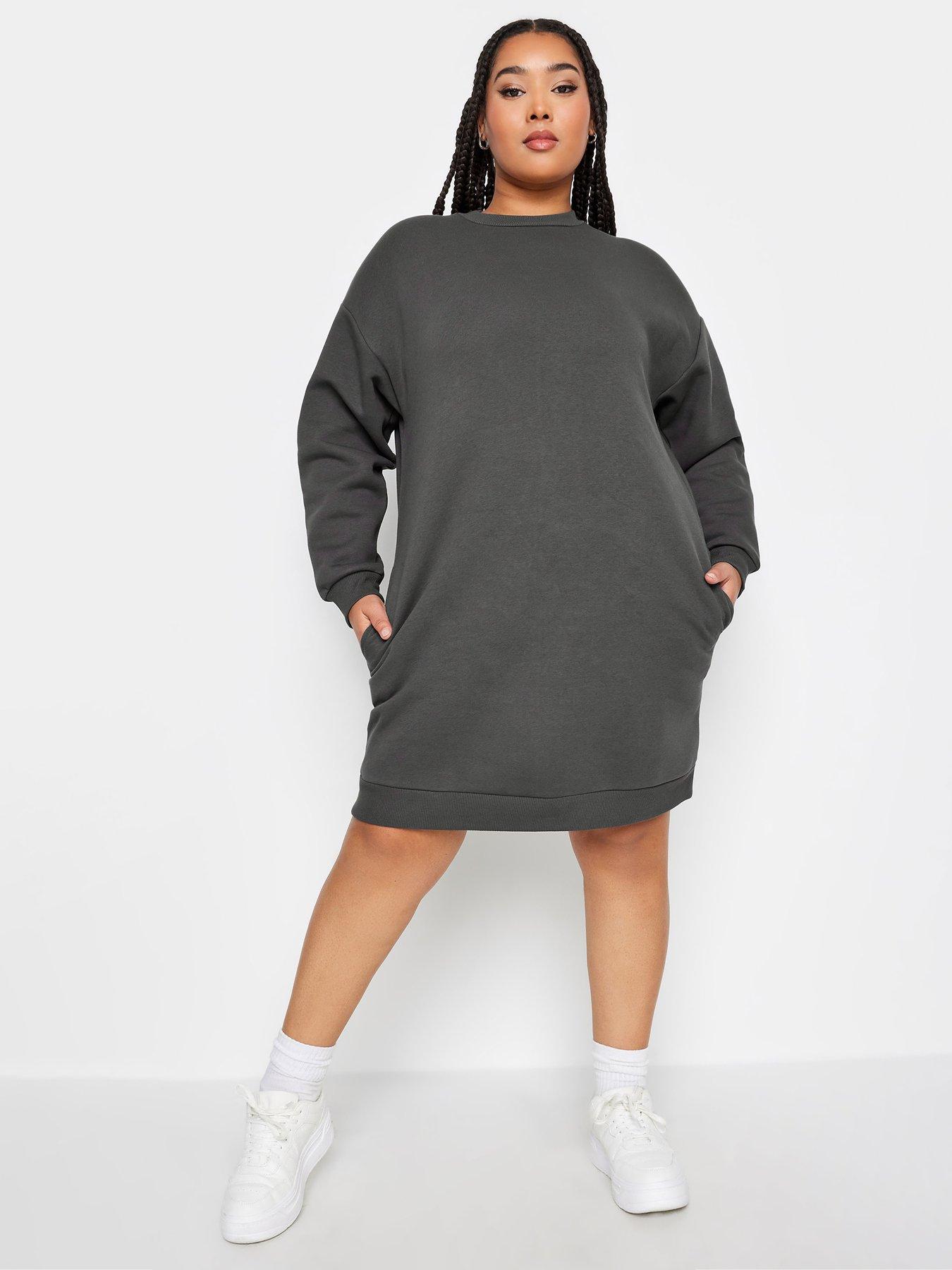 yours-sweat-tunic-dress-slate