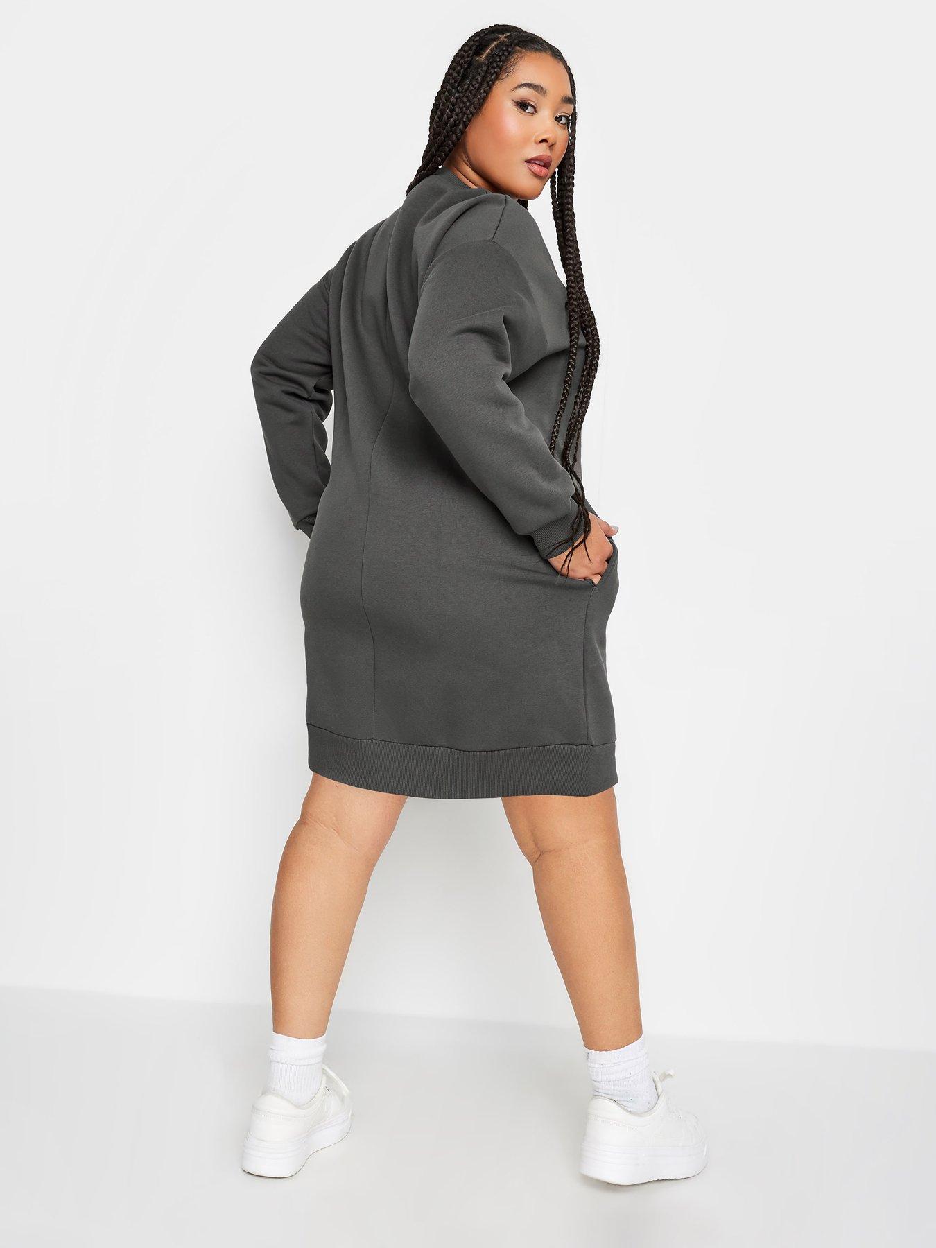 yours-sweat-tunic-dress-slatestillFront