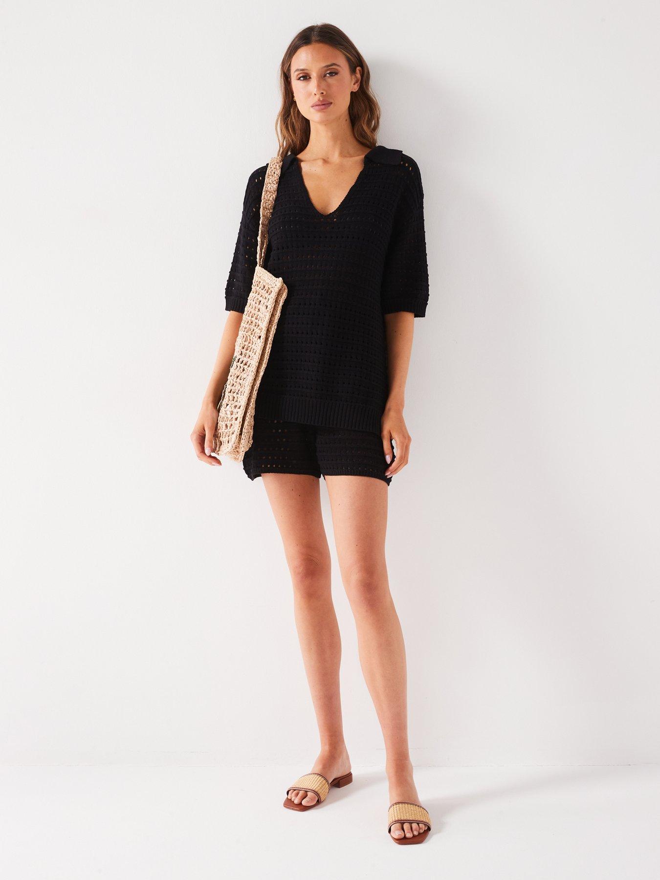 v-by-very-trophy-neck-short-sleeve-crochet-jumper-coord-blackback