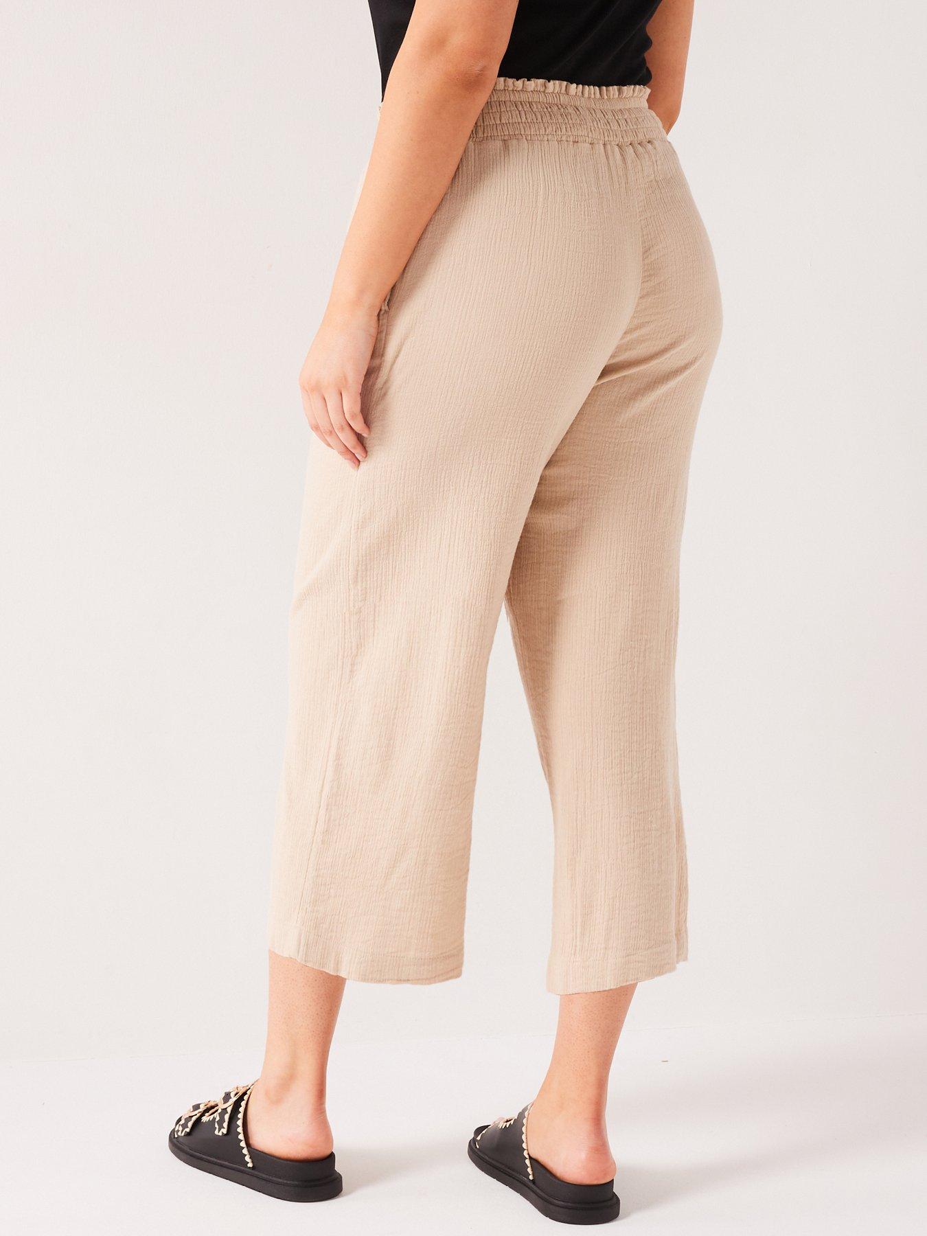 v-by-very-curve-crinkle-wide-leg-culotte-neutralstillFront