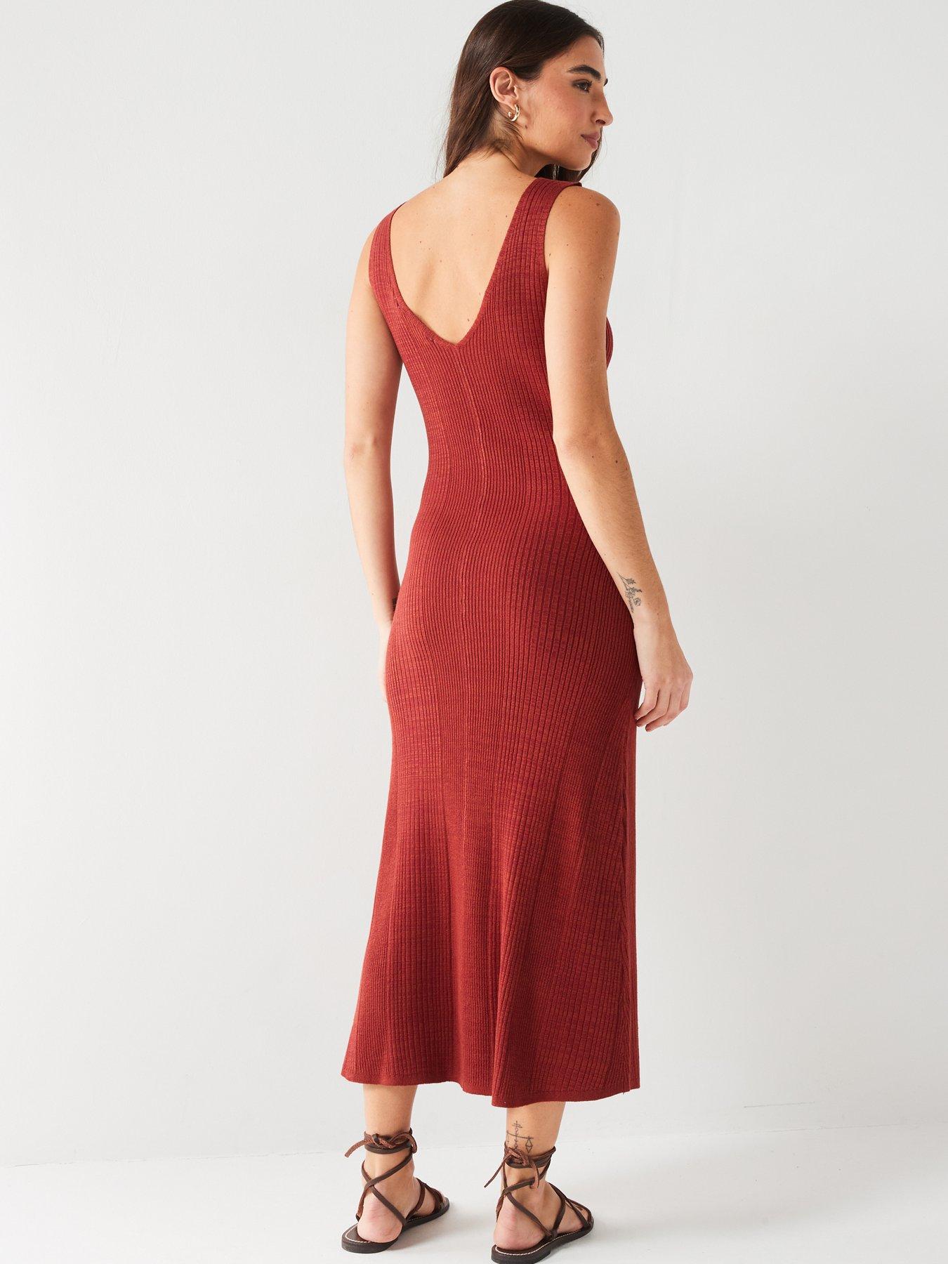 v-by-very-wide-strap-knitted-midi-dress-redstillFront