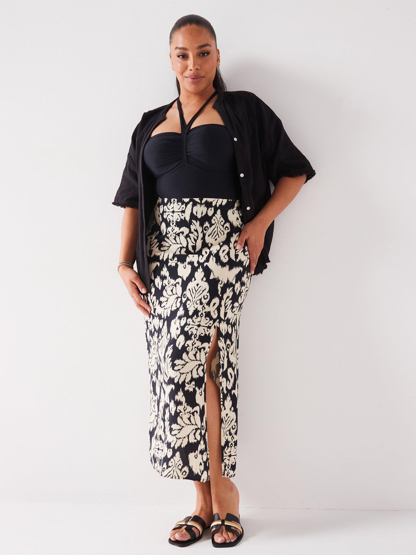 v-by-very-curve-printed-split-midi-skirt