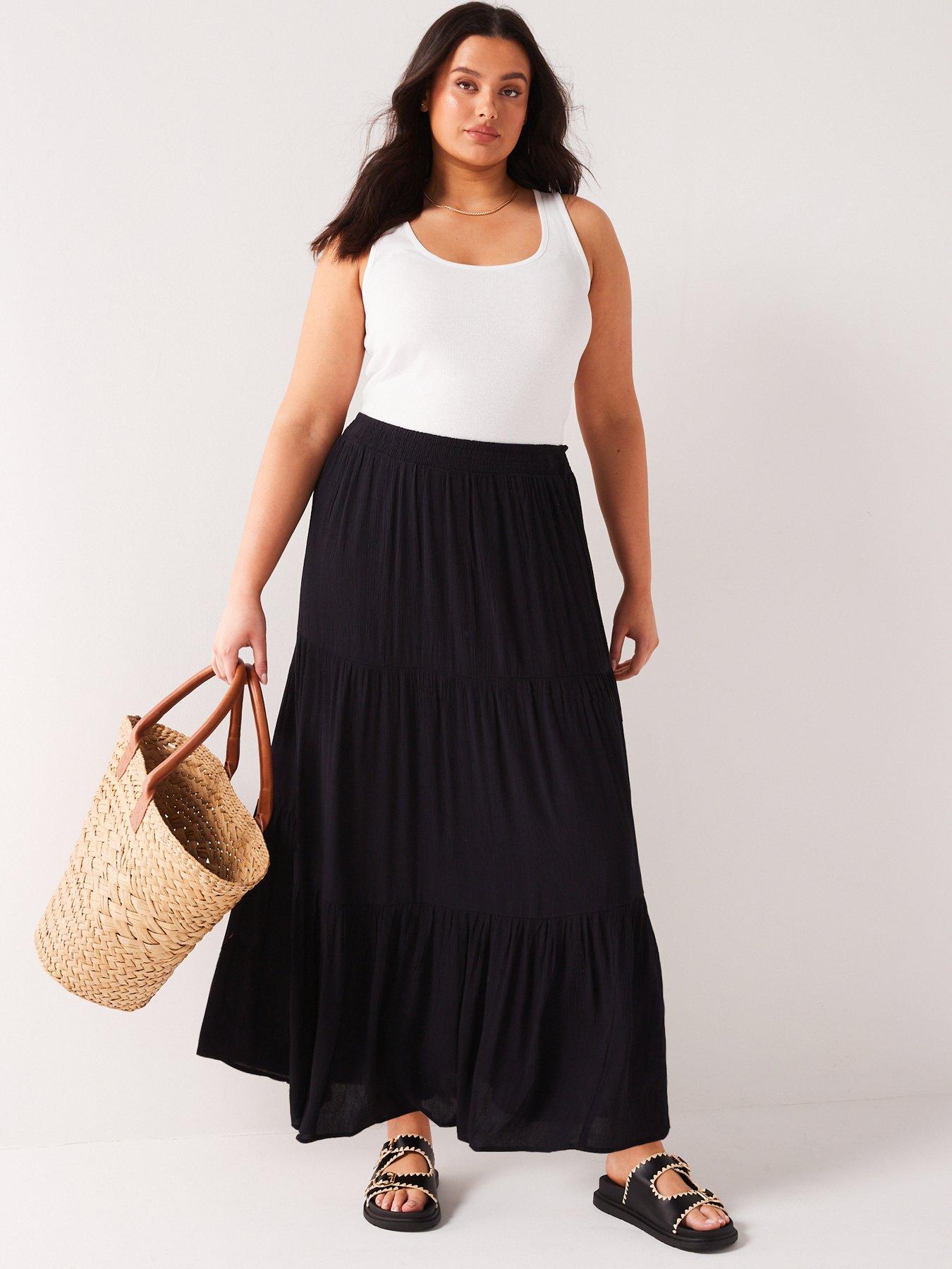 v-by-very-curve-crinkle-maxi-tiered-skirt-blackback