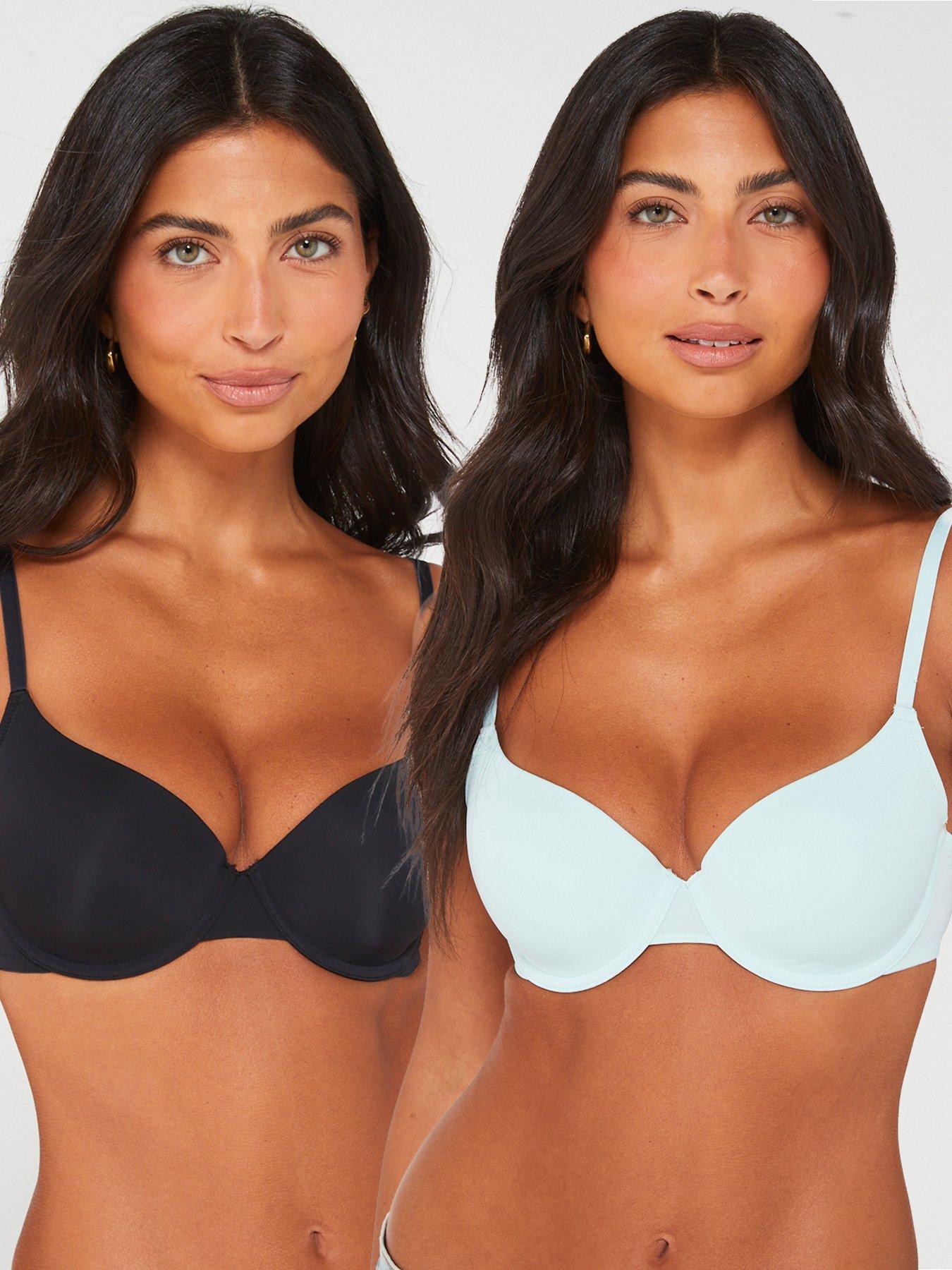 Pack of 2 Underwired Lightly Padded Demi Bras by DORINA