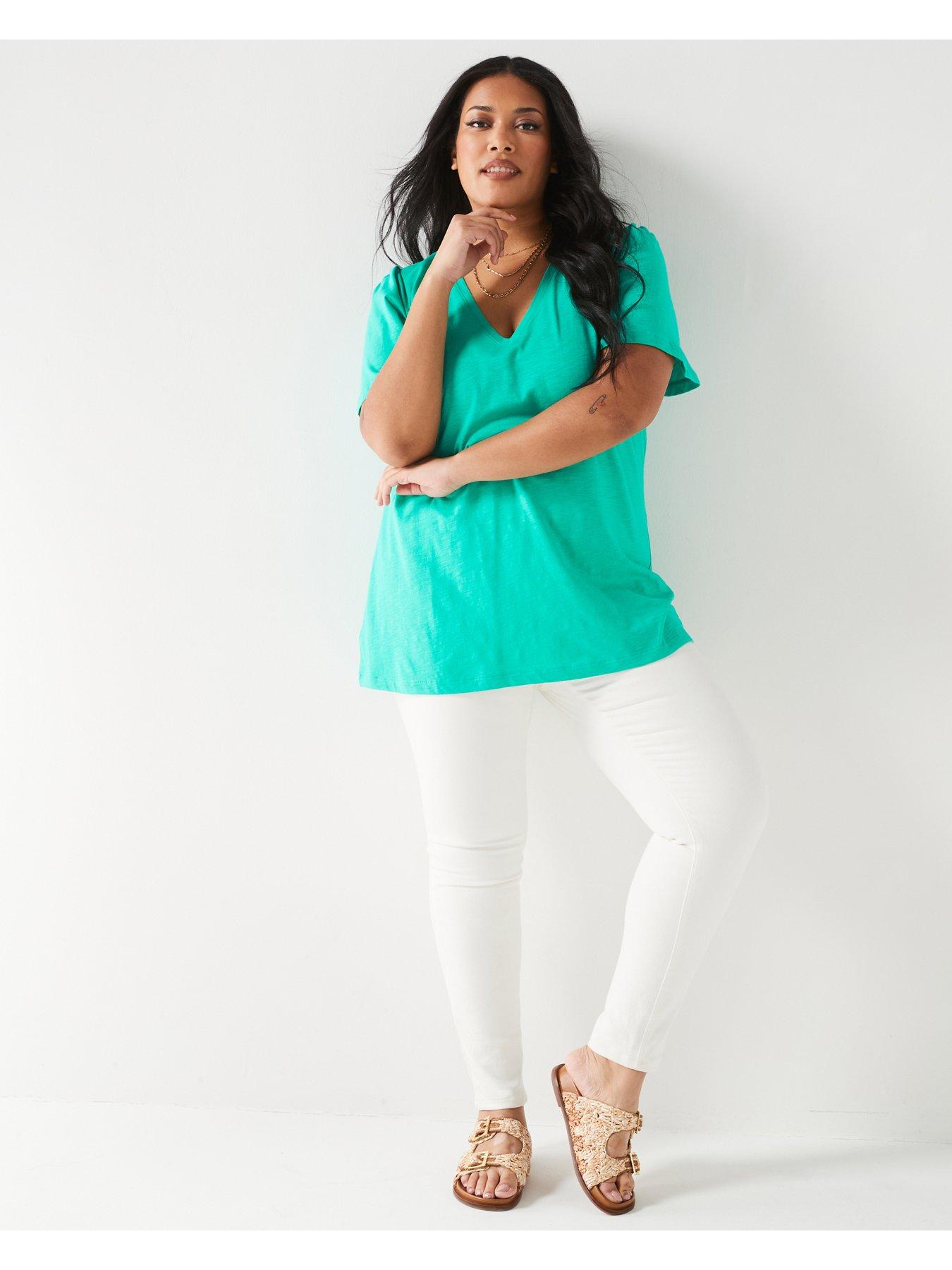 v-by-very-curve-v-neck-fluted-t-shirt-greenback