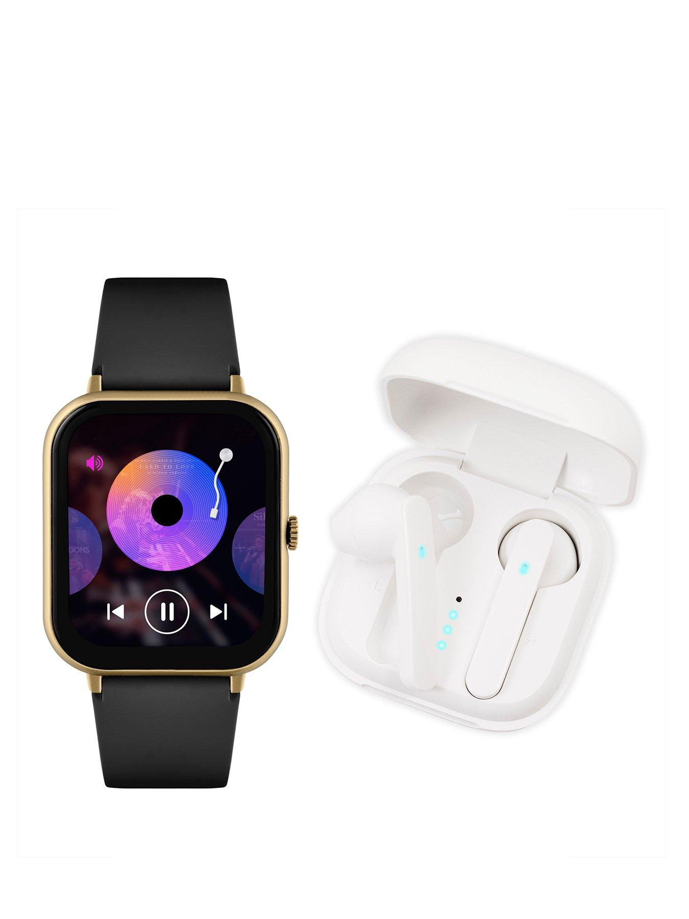 reflex-active-series-23-gold-plated-black-strap-smart-watch-and-true-wireless-sound-earbud-set