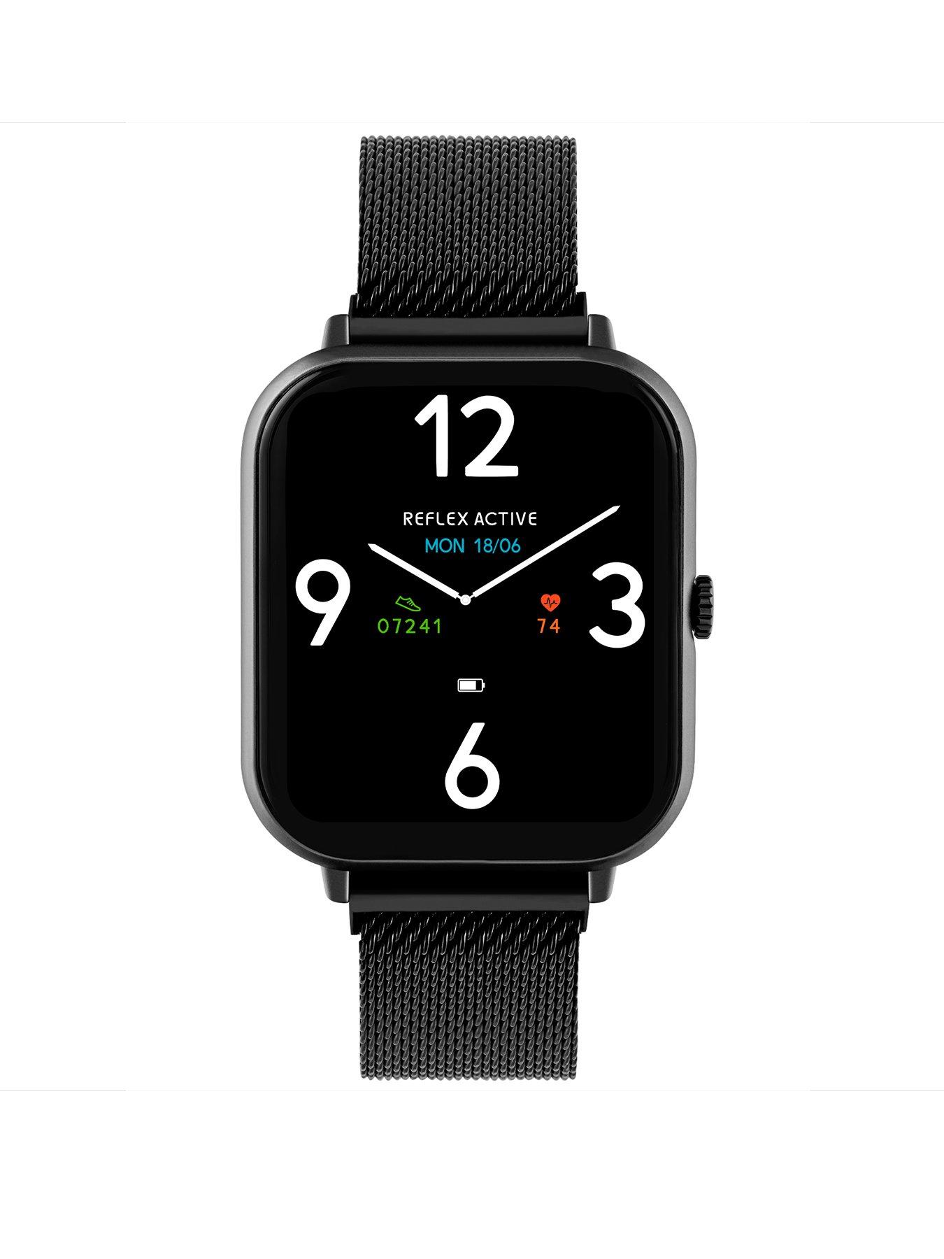 undefined Reflex Active Series 23 Black Mesh Smart Calling Watch