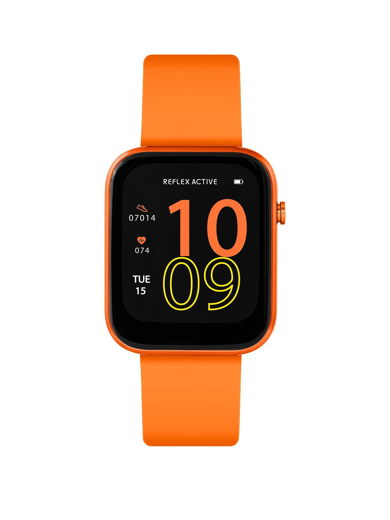 Reflex Active Series 12 Orange Strap Smart Watch