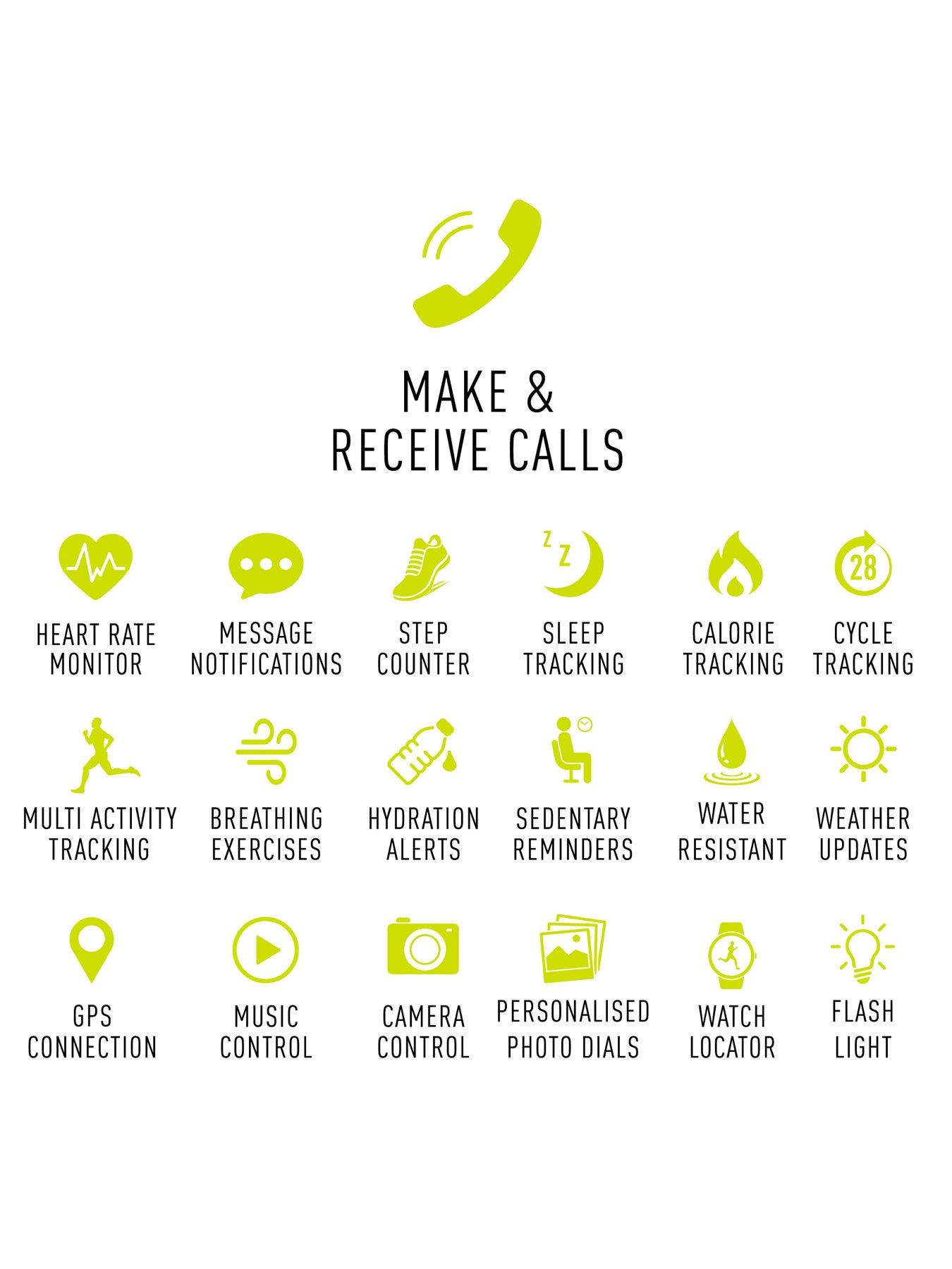 Image 4 of 7 of Reflex Active Reflex Active Series 23 Pink Calling Smart Watch