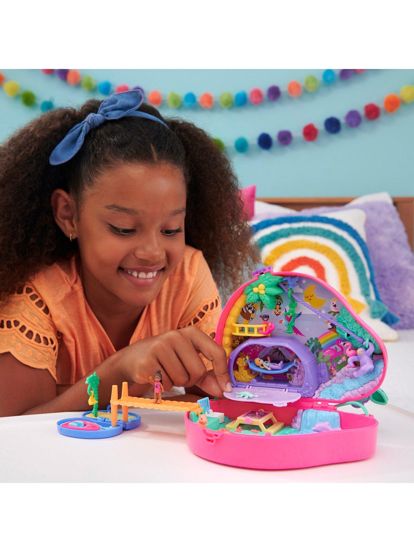 Image 2 of 8 of Polly Pocket Sloth Family Wearable Purse Compact Playset