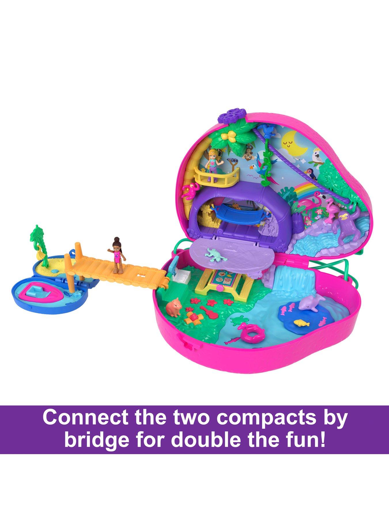 Image 4 of 8 of Polly Pocket Sloth Family Wearable Purse Compact Playset
