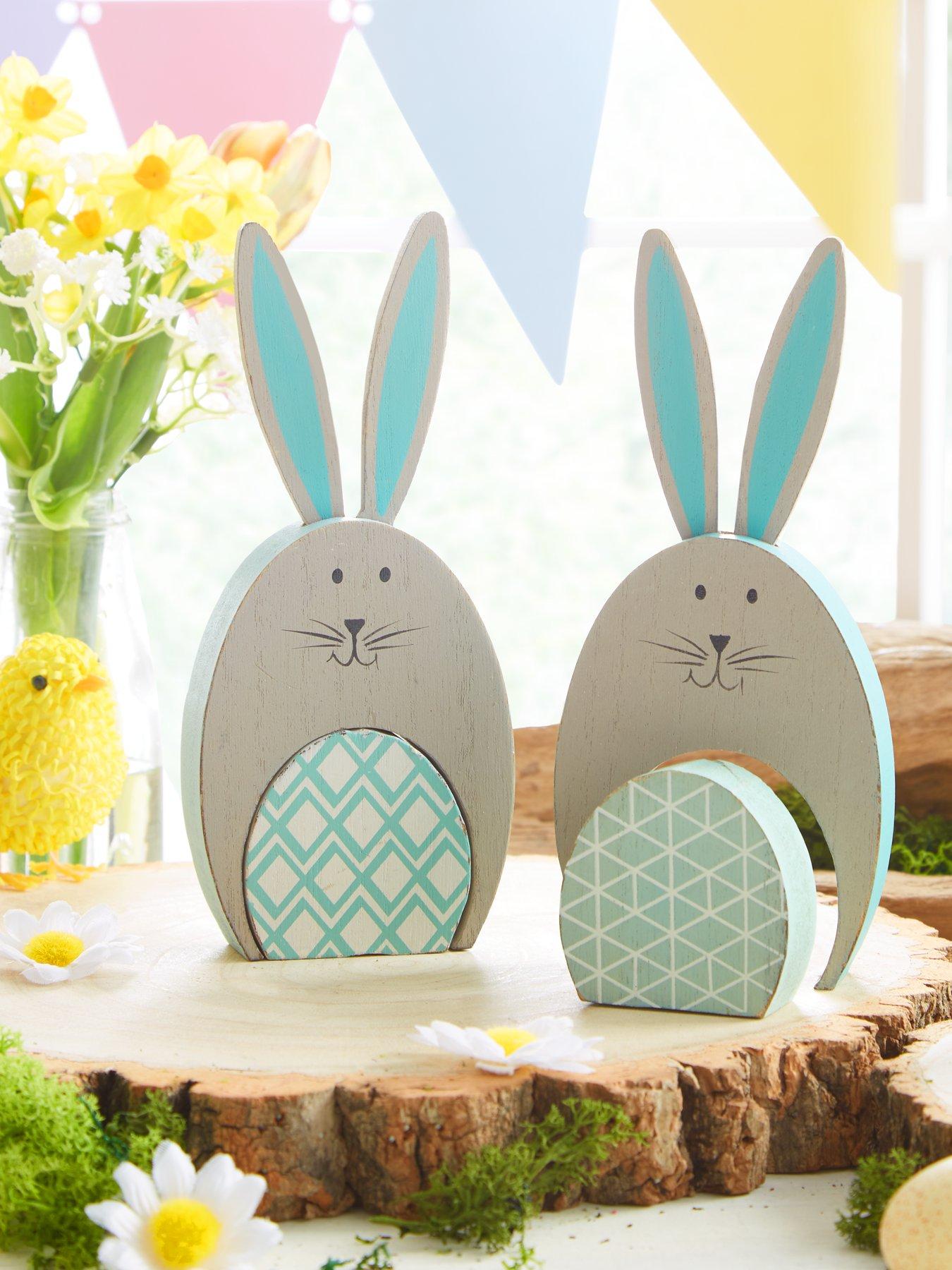 heaven-sends-wooden-rabbit-and-pastel-checked-egg-set-of-2