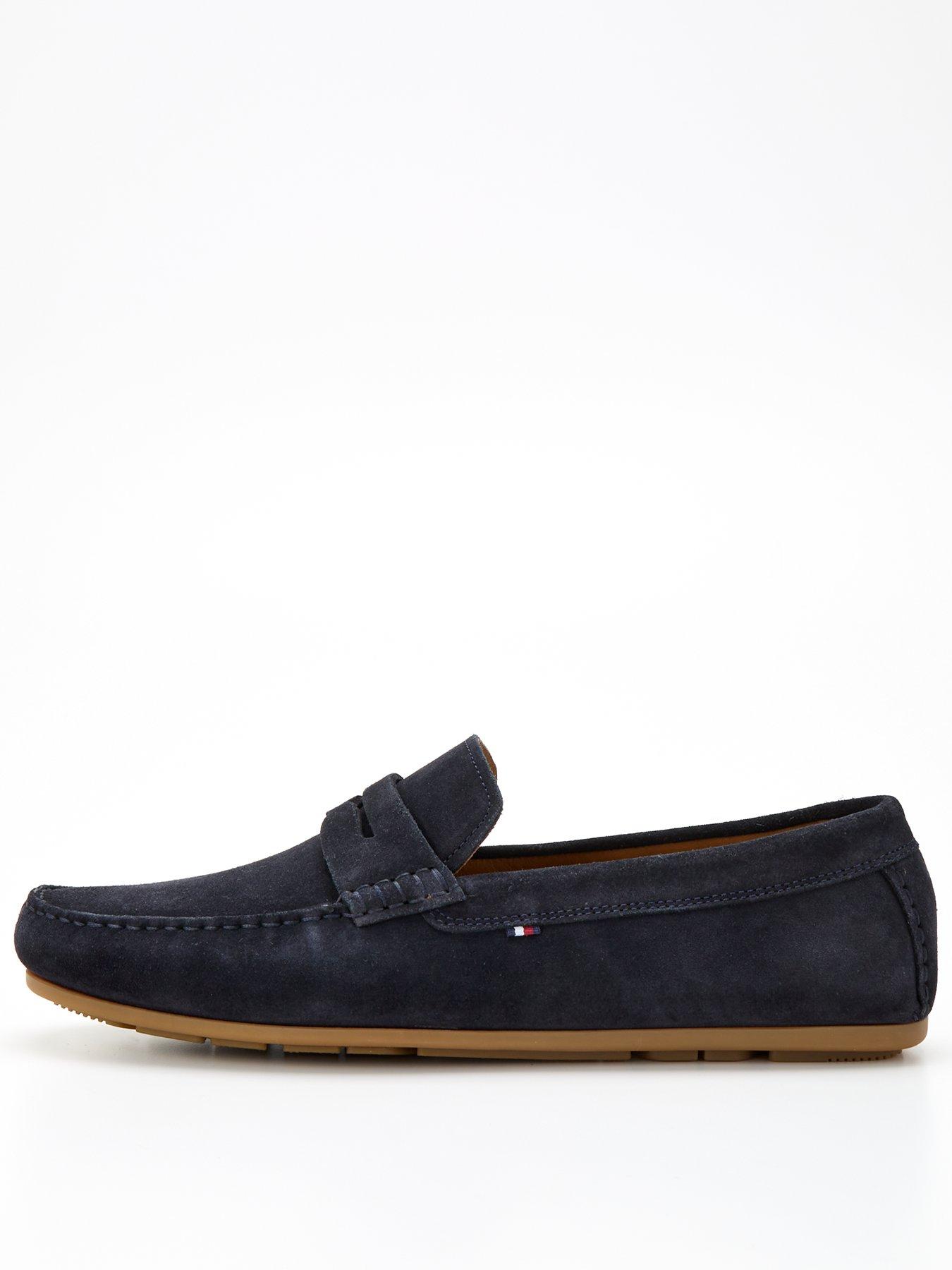 Image 1 of 6 of Tommy Hilfiger Casual Suede Driver Shoe - Navy