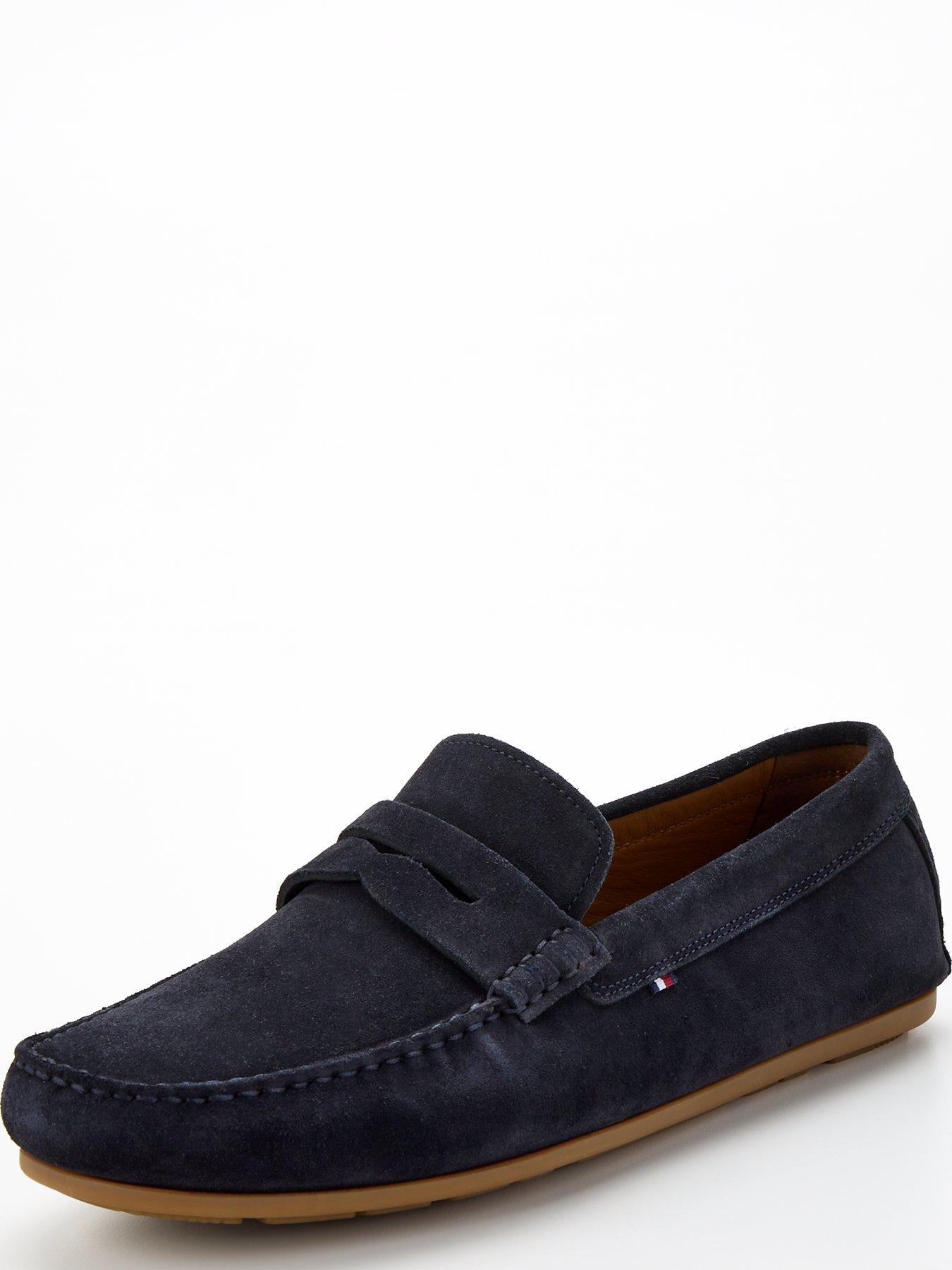 Image 2 of 6 of Tommy Hilfiger Casual Suede Driver Shoe - Navy