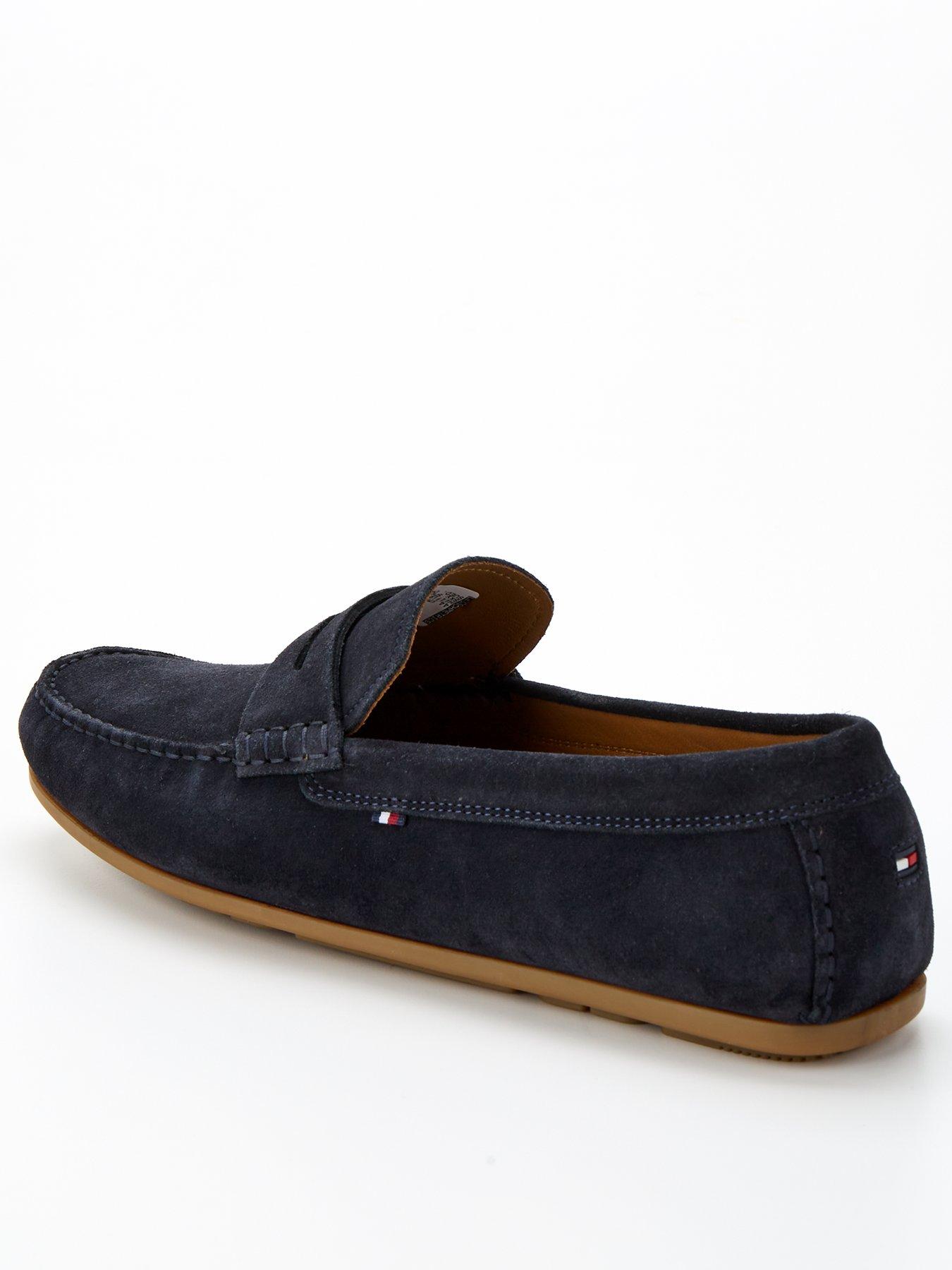 Image 3 of 6 of Tommy Hilfiger Casual Suede Driver Shoe - Navy