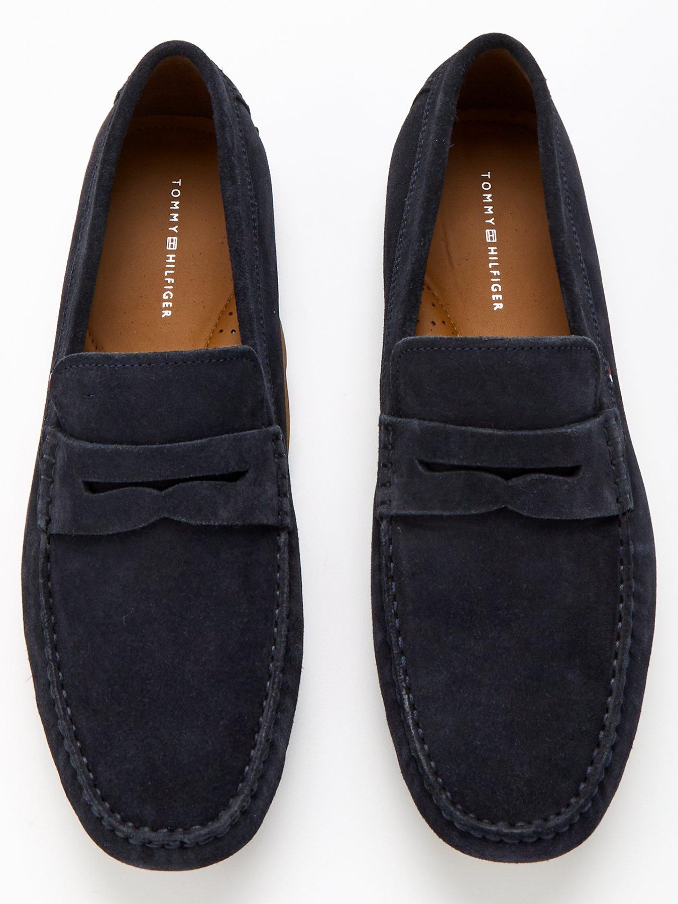 Image 4 of 6 of Tommy Hilfiger Casual Suede Driver Shoe - Navy