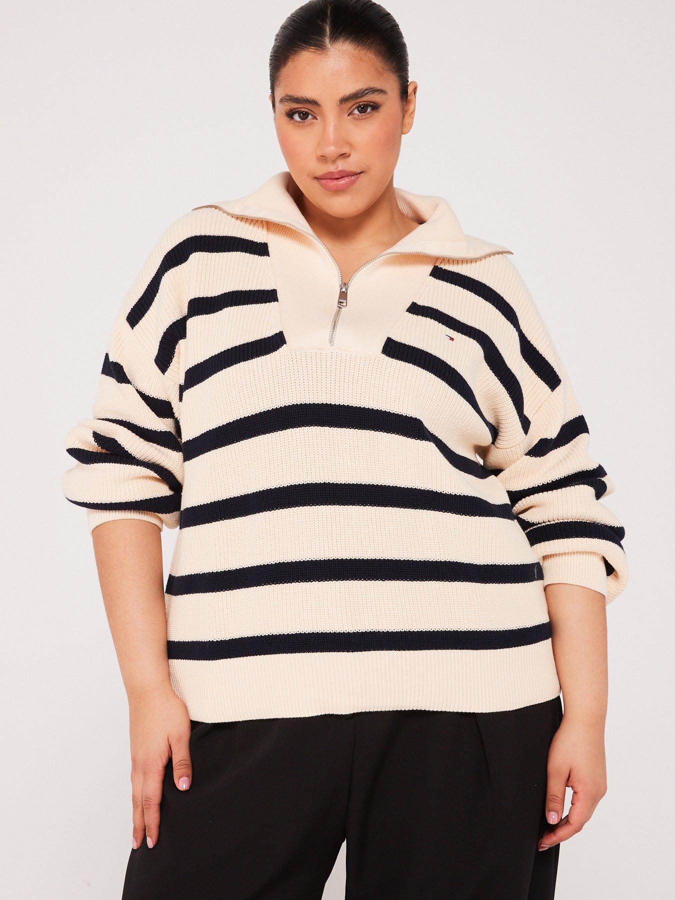 tommy-hilfiger-plus-size-half-zip-sweatshirt-navy