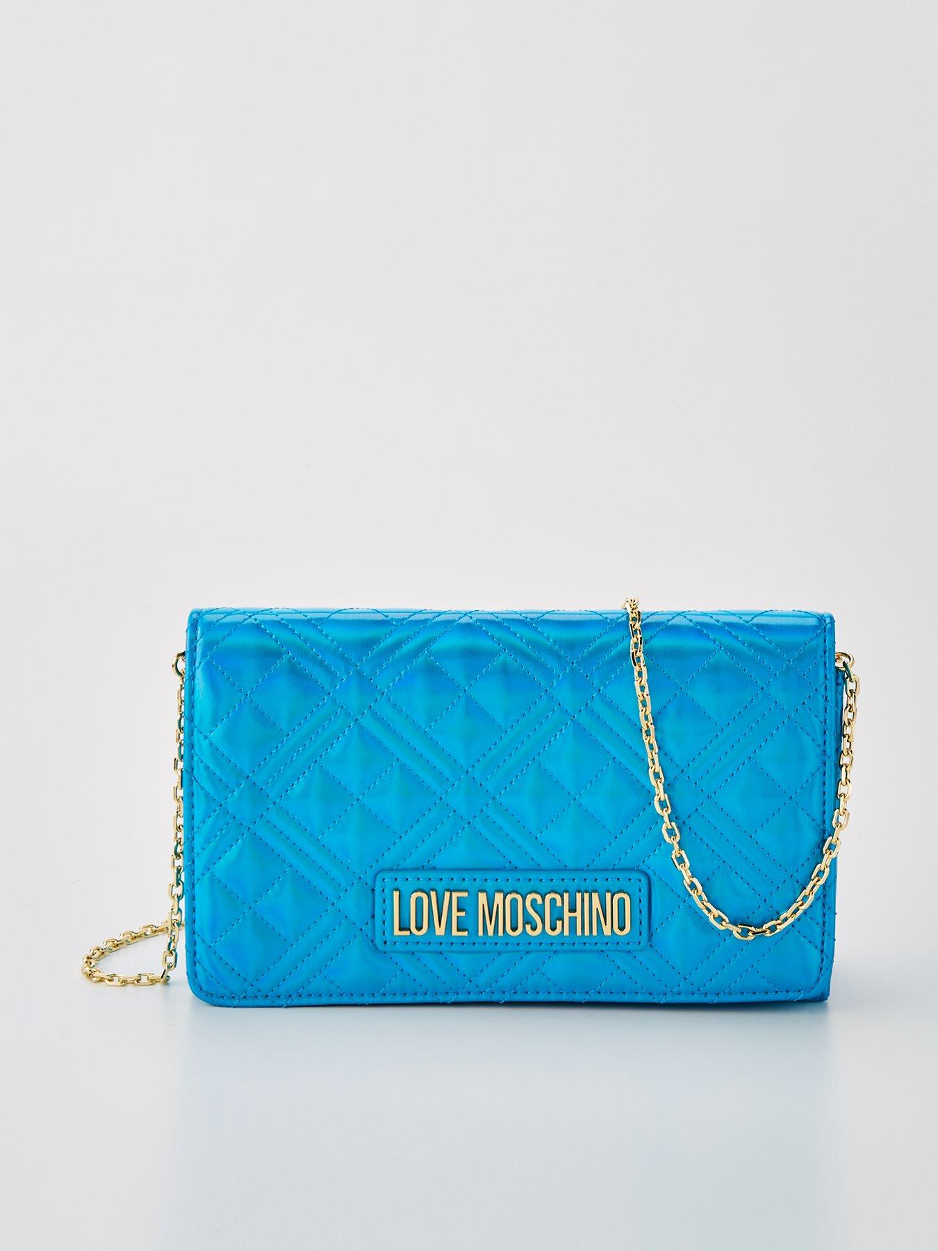 LOVE MOSCHINO Quilted Chain Crossbody Bag Blue Very Ireland