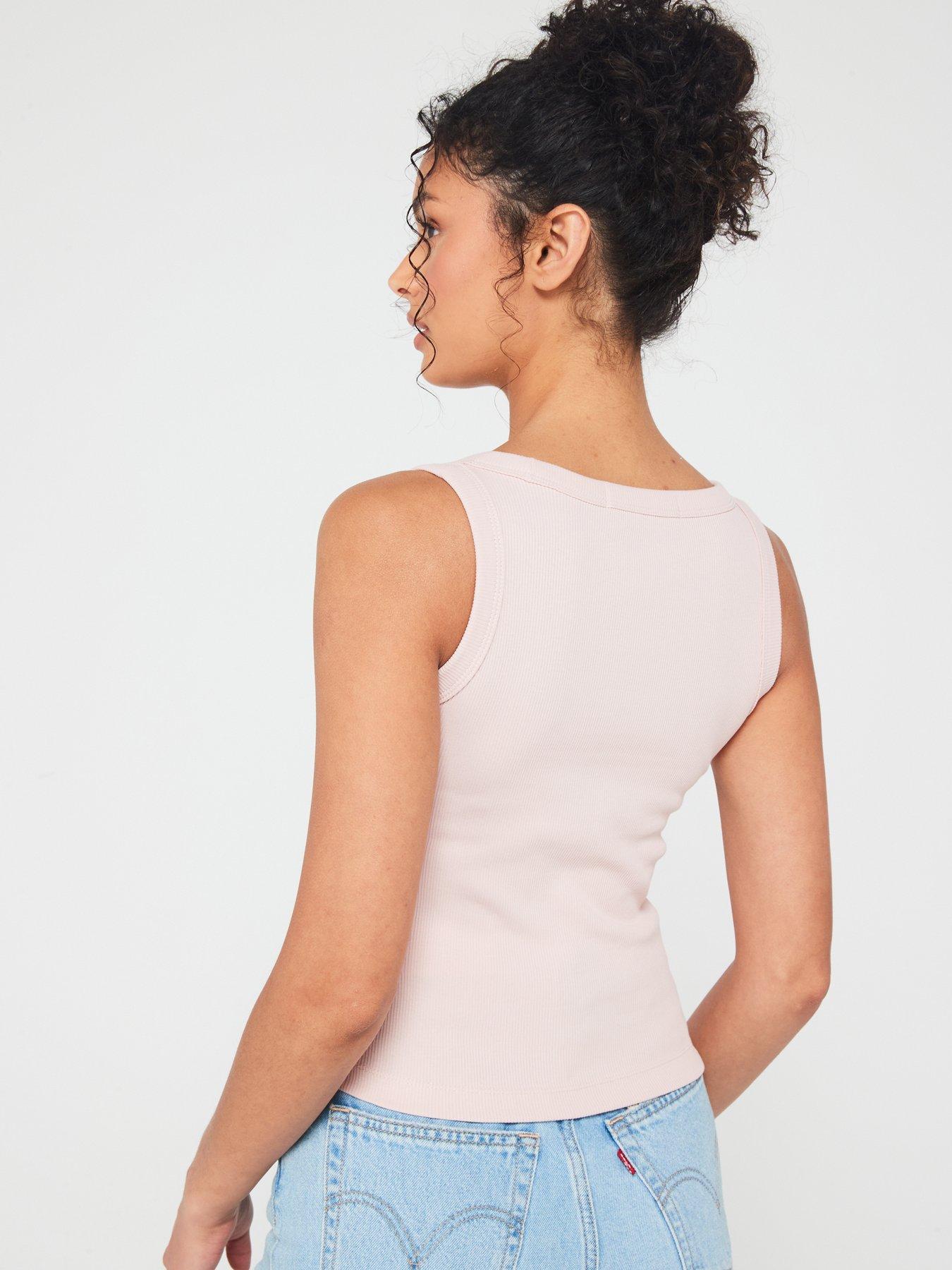 calvin-klein-jeans-ribbed-logo-vest-top-pinkstillFront