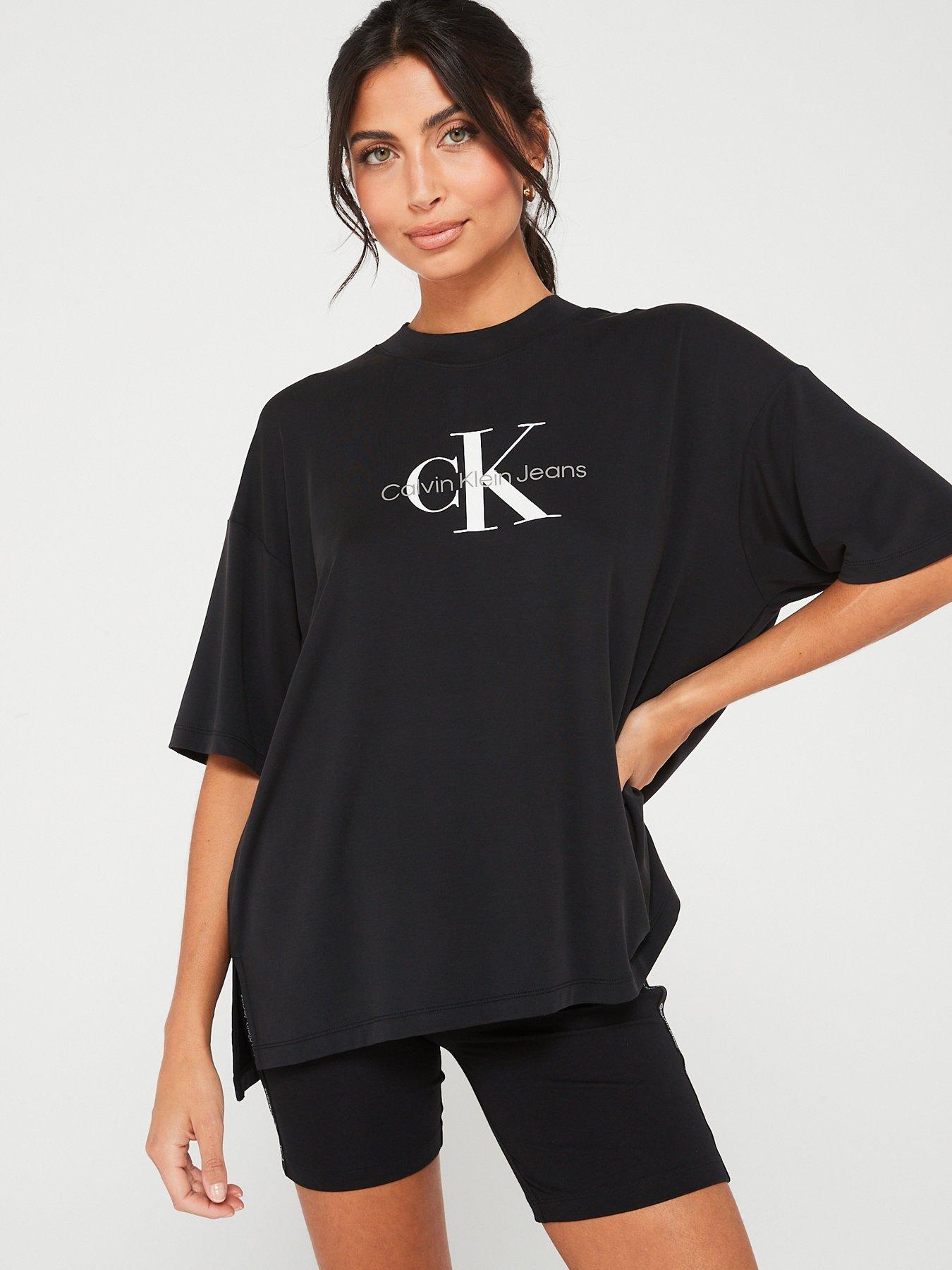 Calvin Klein Girls Yellow & Black T-shirt – The Petite Couture