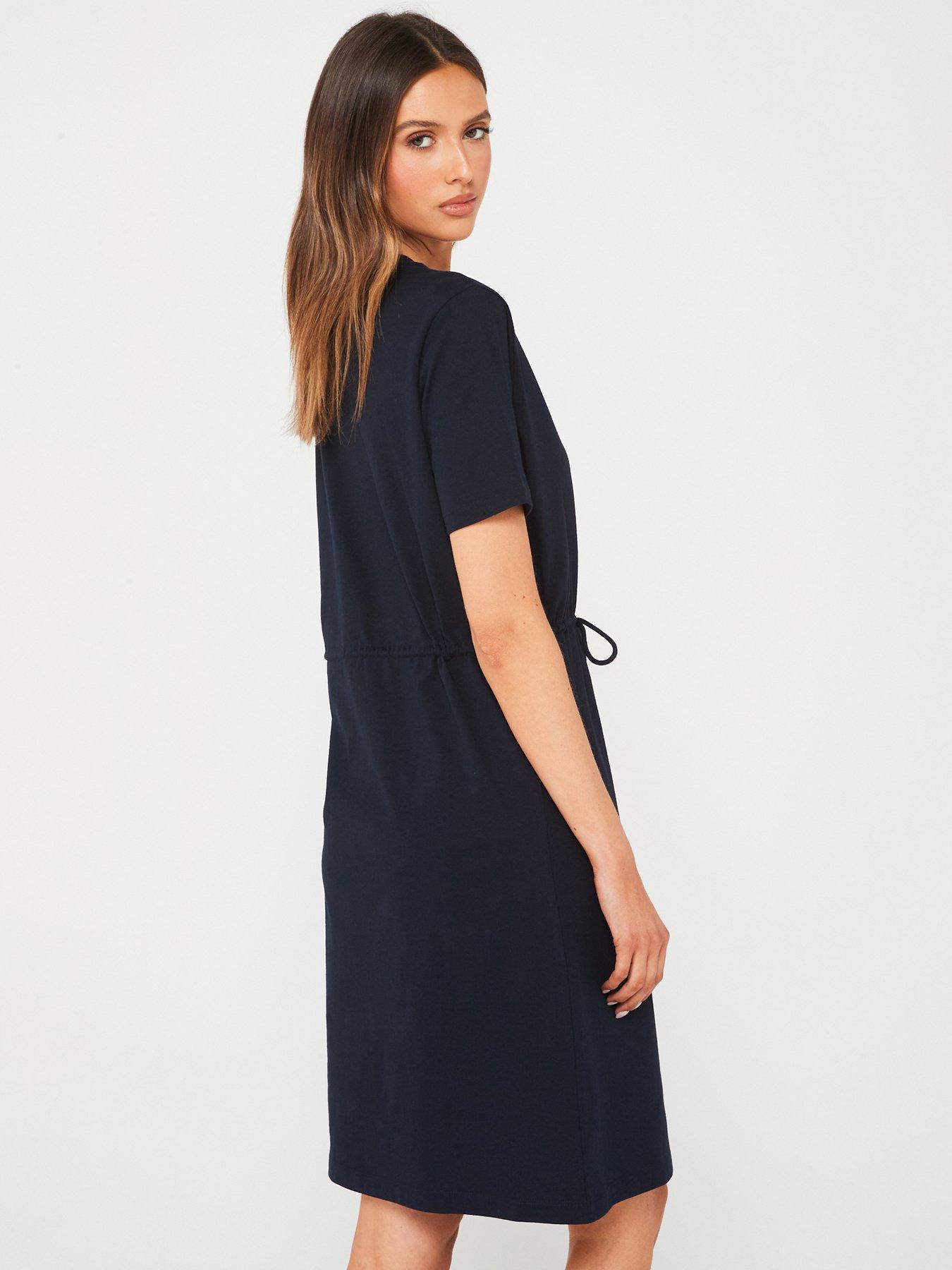 tommy-hilfiger-drawstring-waist-t-shirt-dress-navystillFront