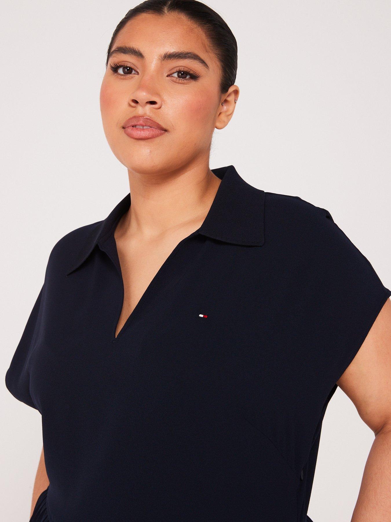 tommy-hilfiger-plus-size-pleated-dress-navyoutfit