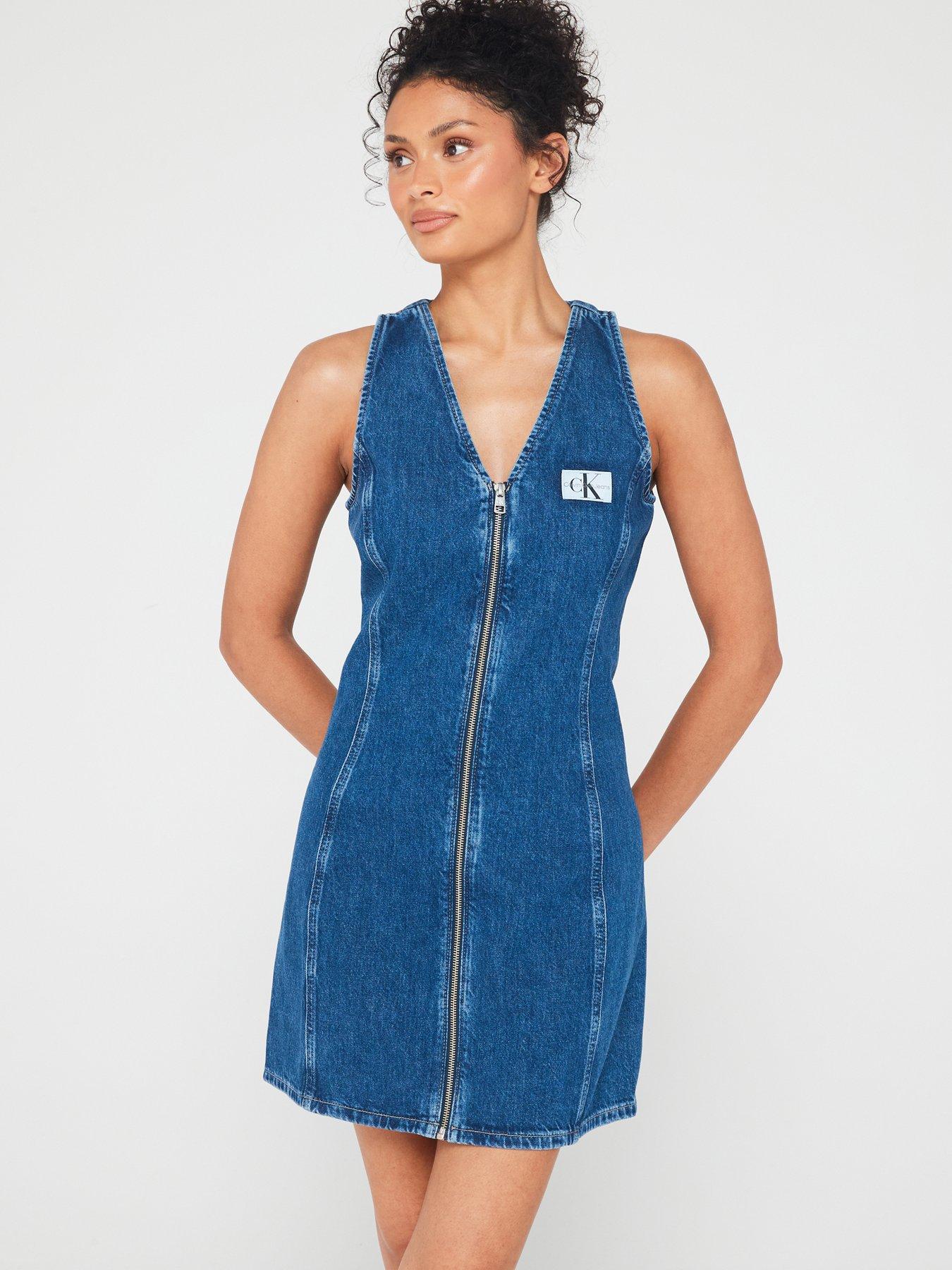 calvin-klein-jeans-sleeveless-denim-mini-dress-blue