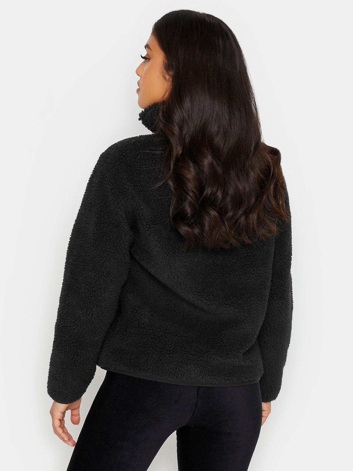 pixiegirl-petite-black-half-zip-borg-topstillFront